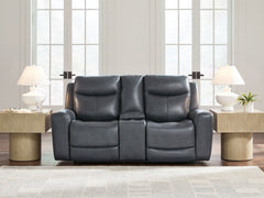 Fine Furniture & Decor - Ashley Furniture - Next Move Living Room - PWR REC Sofa with ADJ Headrest / Mahogany - PCU1210215
