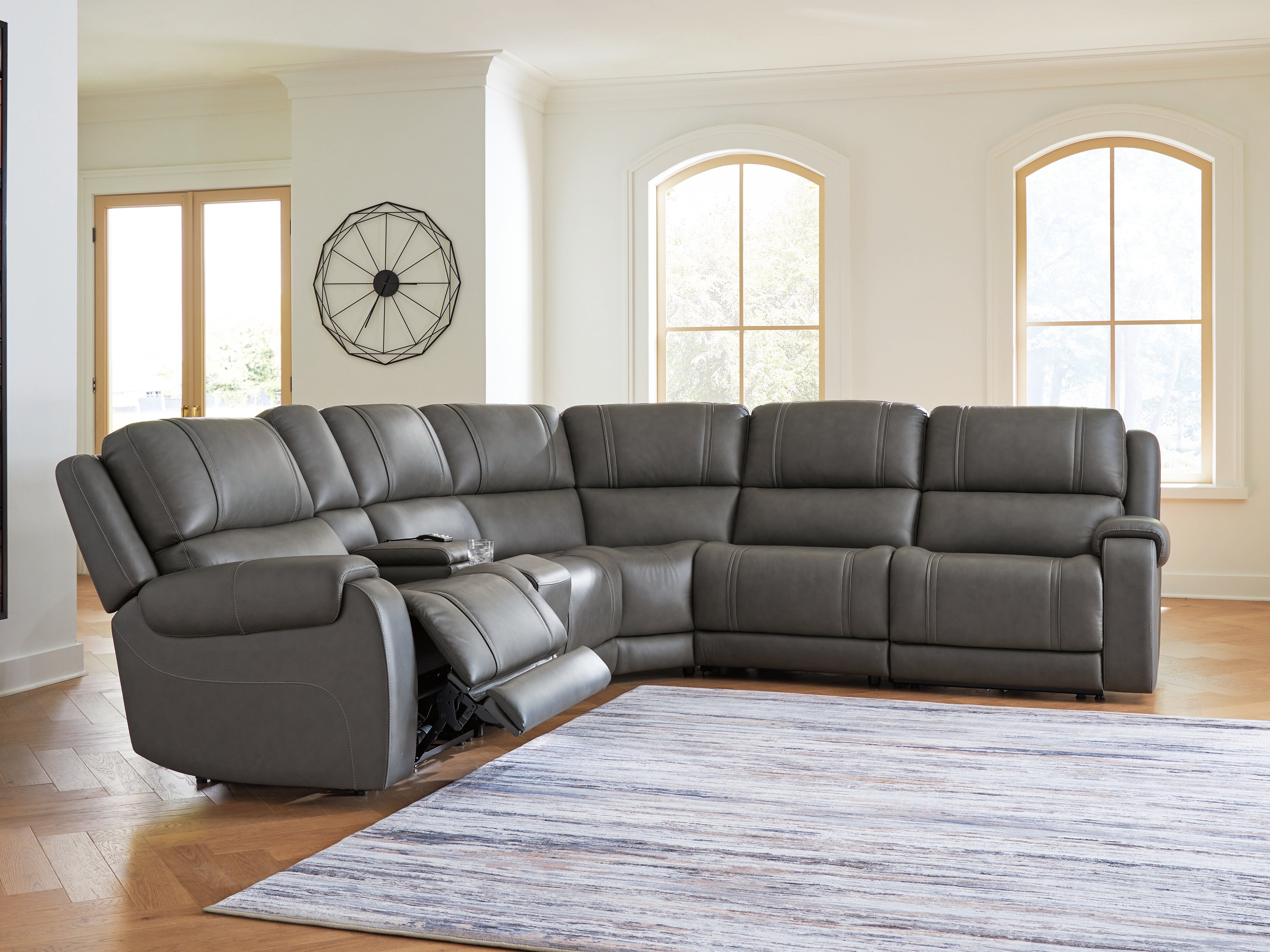 Fine Furniture & Decor - Ashley Furniture - 5Z - Pittson Sectional - 6-Piece Power Reclining Sectional - PCU12600S5