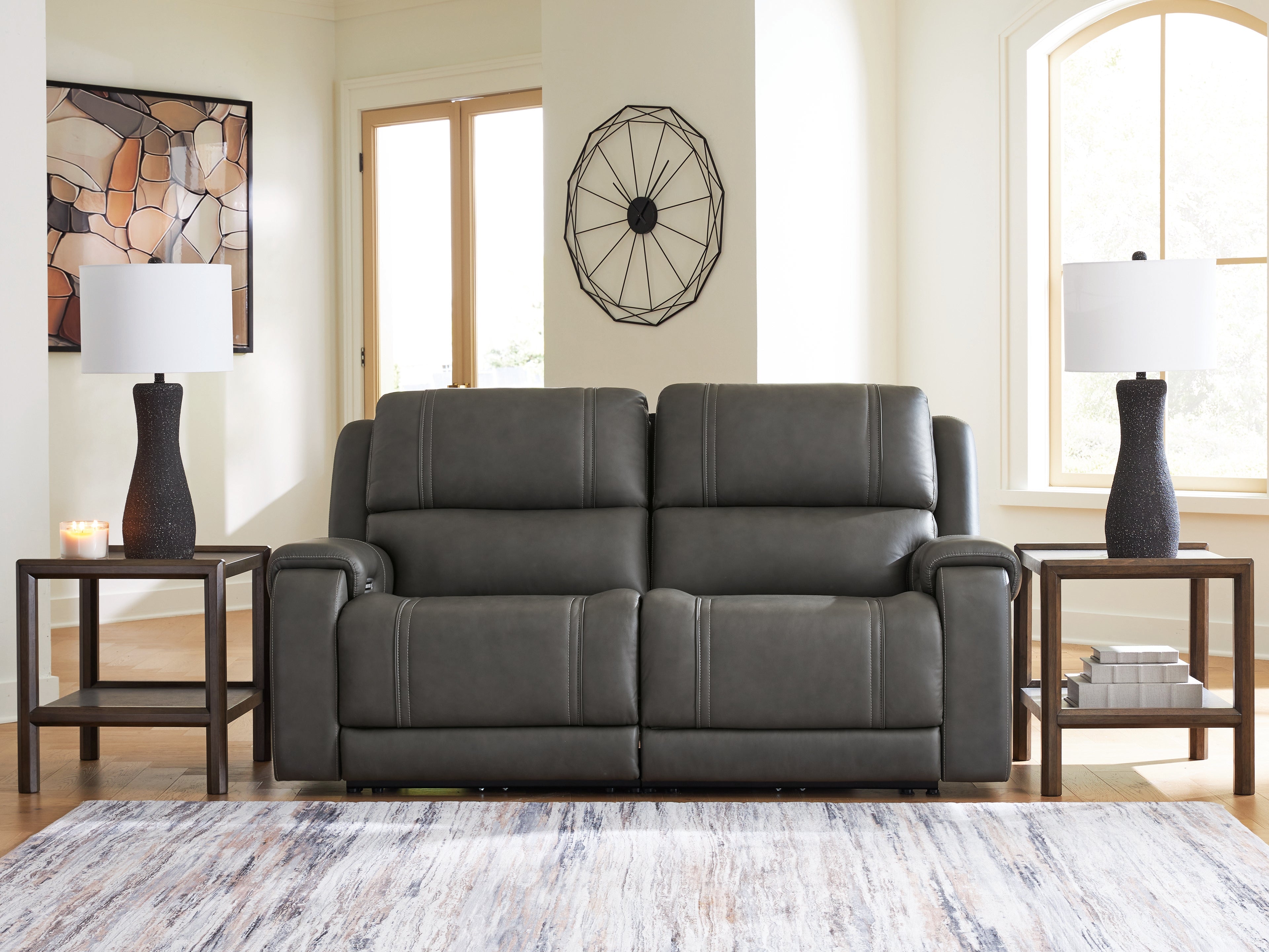Fine Furniture & Decor - Ashley Furniture - 5Z - Pittson Sectional - 2-Piece Power Reclining Sectional Loveseat - PCU12600S1