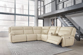Fine Furniture & Decor - Ashley Furniture - Double Deal Sectional - 7-Piece Reclining Sectional with 2 Consoles / Almond - U13001S9