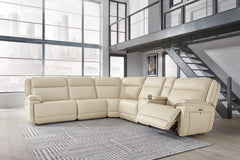 Fine Furniture & Decor - Ashley Furniture - Double Deal Sectional - 7-Piece Reclining Sectional with 2 Consoles / Almond - U13001S9