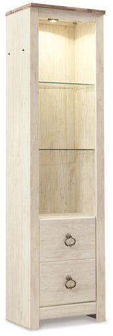 Fine Furniture & Decor - Ashley Furniture - Willowton Entertainment Center - 4-Piece Entertainment Center / Whitewash - W267W3