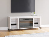 Fine Furniture & Decor - Ashley Furniture - Brollevi TV Stand - 60" with Electric Fireplace / White - W2722-168