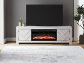 Fine Furniture & Decor - Ashley Furniture - Cayboni 71" TV Stand with Electric Fireplace - 71" TV Stand with Electric Fireplace / Whitewash - W3788W1