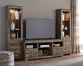 Fine Furniture & Decor - Ashley Furniture - Trinell 3-Piece Entertainment Center - 3-Piece Entertainment Center / Brown - W446W18