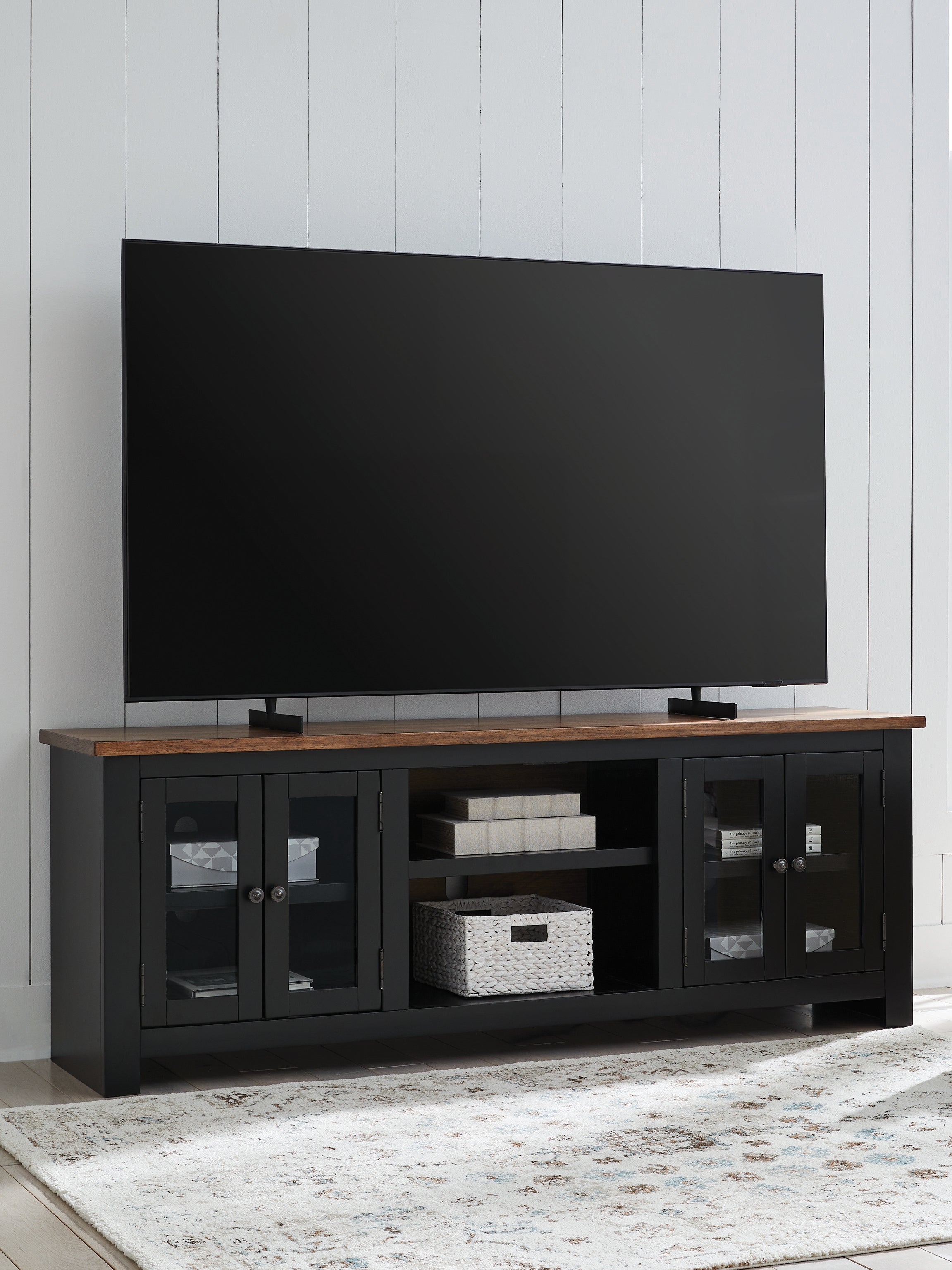 Fine Furniture & Decor - Ashley Furniture - Wildenauer 76" TV Stand - 76" / Brown/Black - W664-68