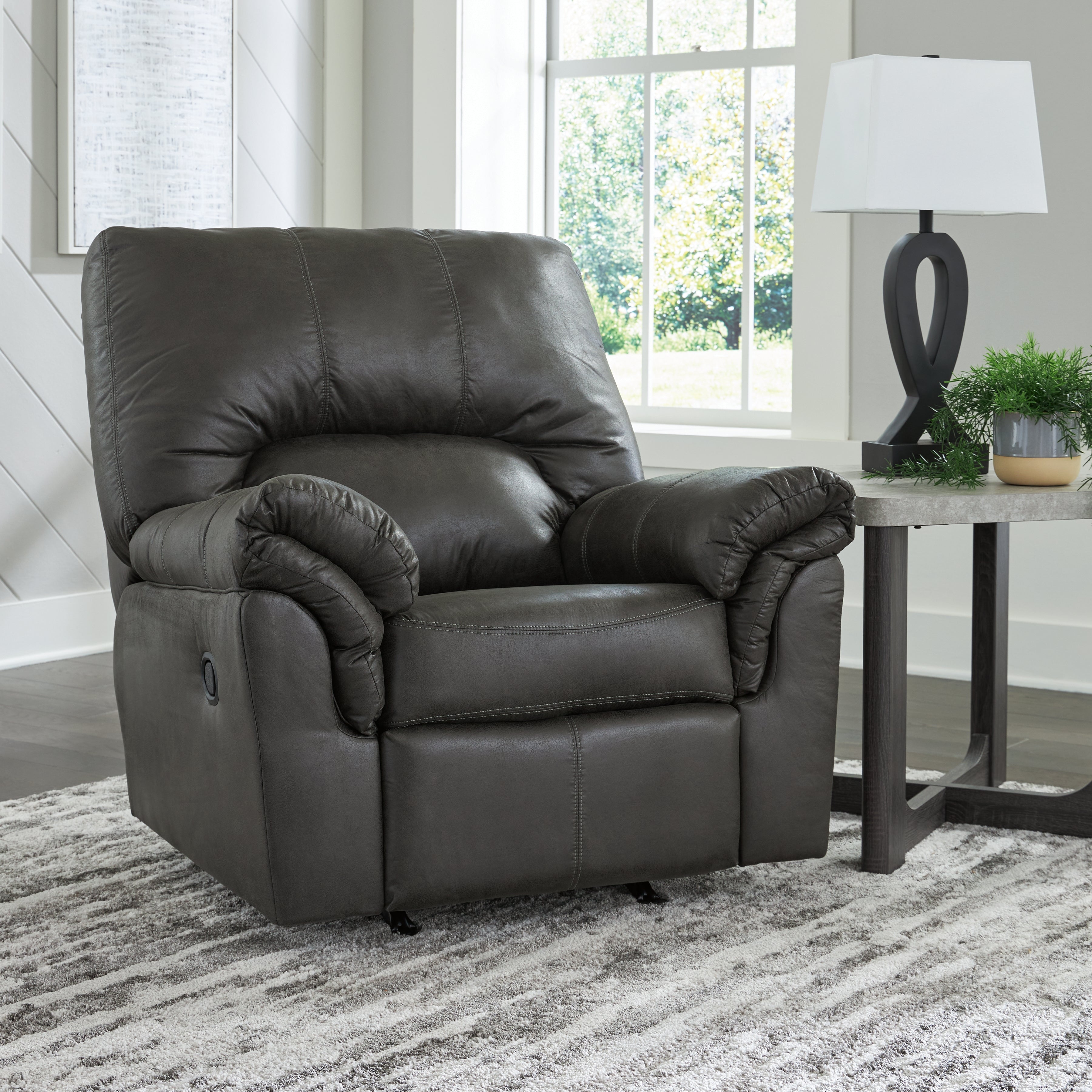 Fine Furniture & Decor - Ashley Furniture - Bladen Living Room - Rocker Recliner / Slate - 1202125