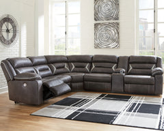 Fine Furniture & Decor - Ashley Furniture - Kincord Sectional - 2-Piece Power Reclining Sectional Sofa / Midnight - 13104S2