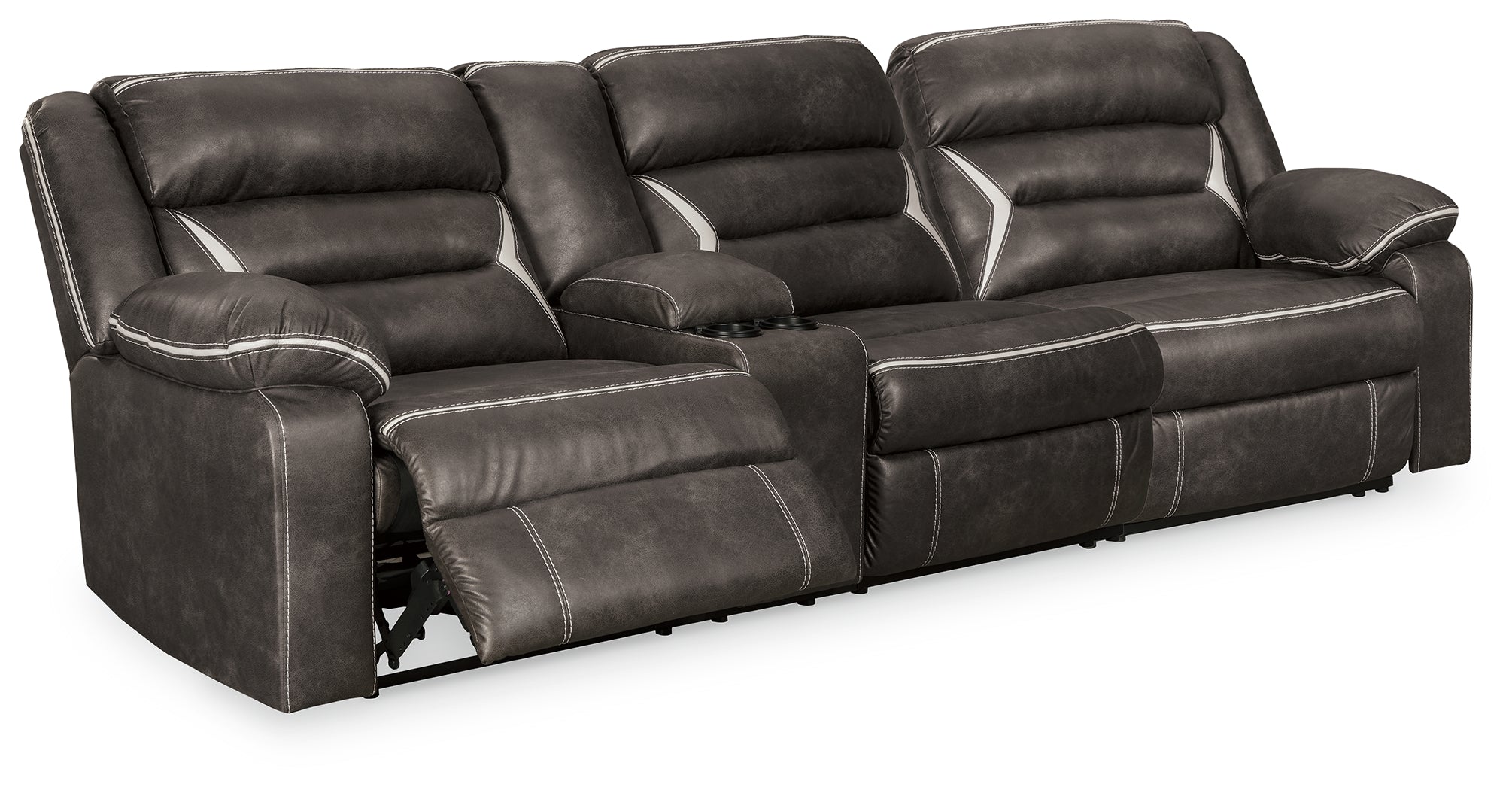 Fine Furniture & Decor - Ashley Furniture - Kincord Sectional - 2-Piece Power Reclining Sectional Sofa / Midnight - 13104S2