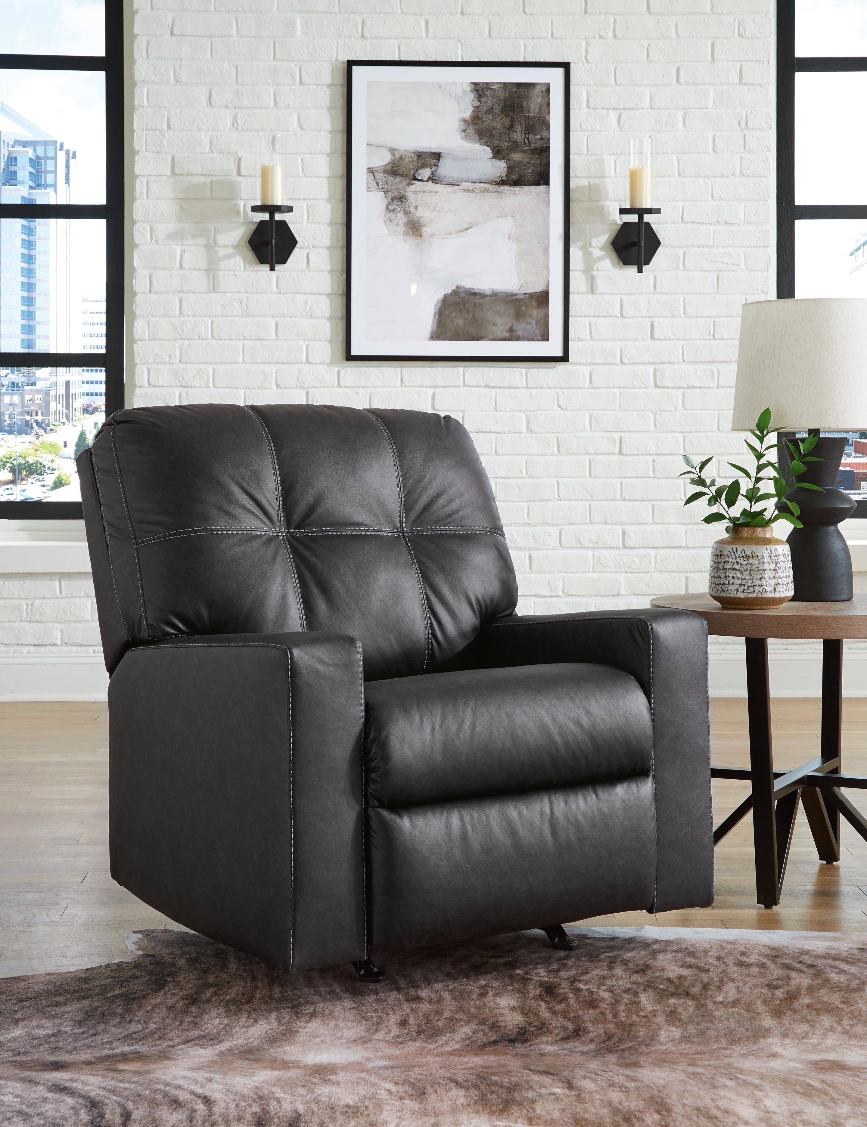 Fine Furniture & Decor - Ashley Furniture - Barlin Mills Living Room - Rocker Recliner / Carbon - 1700425