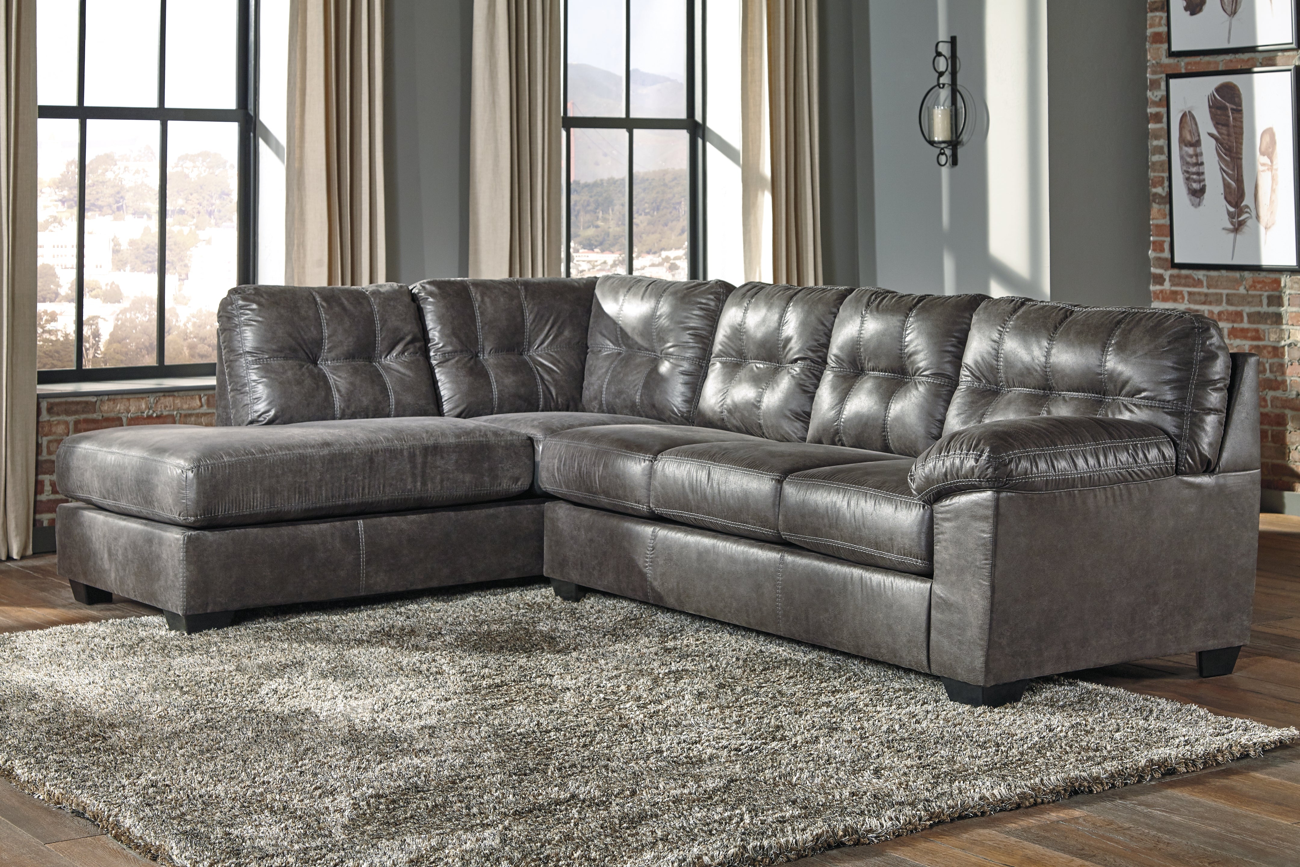 Fine Furniture & Decor - Ashley Furniture - Fallston Sectionals - RAF 2-Piece Sectional with Chaise - 17221S1