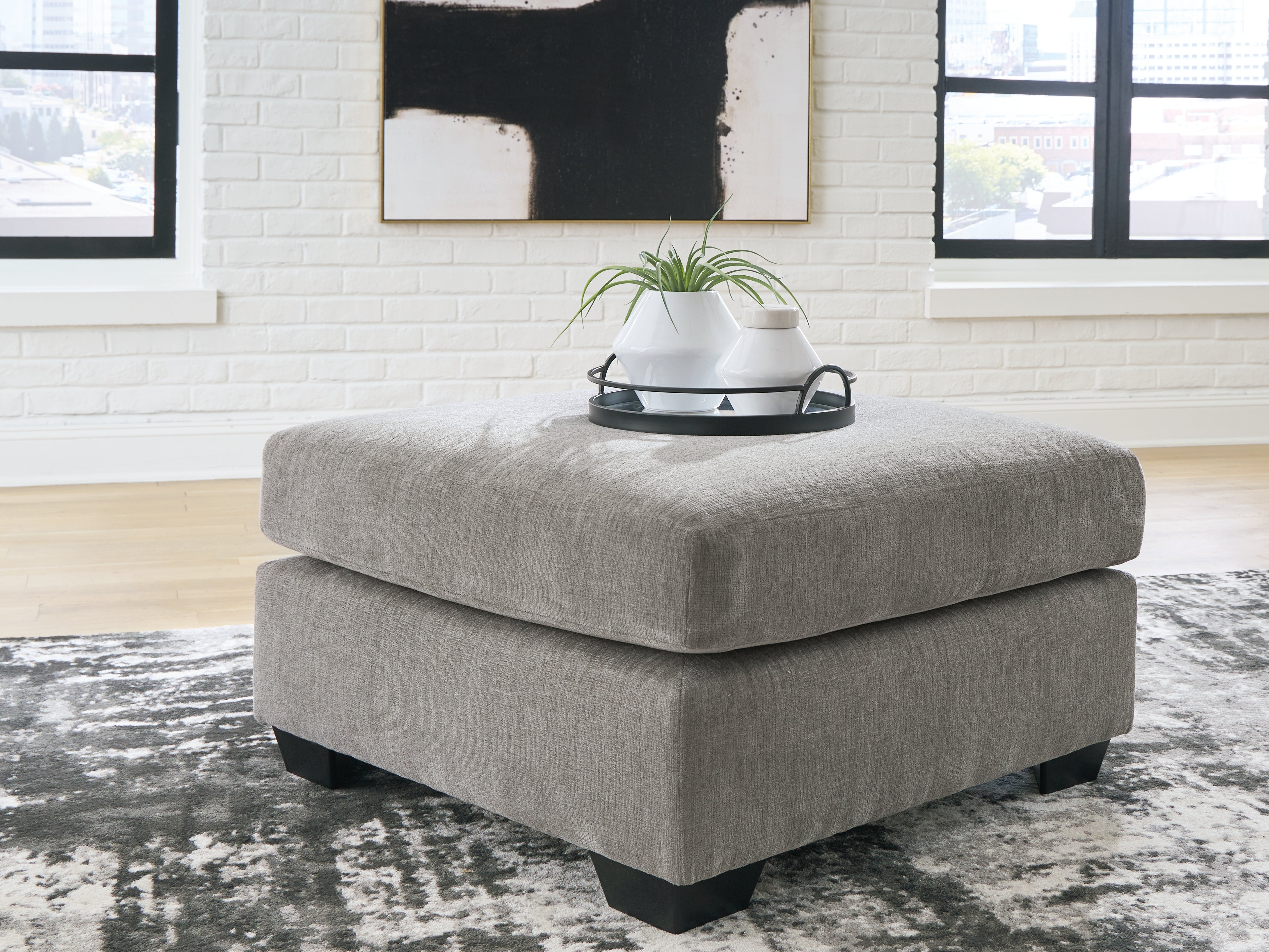 Fine Furniture & Decor - Ashley Furniture - Lanelly Living Room - Oversized Accent Ottoman / Alloy - 1750408