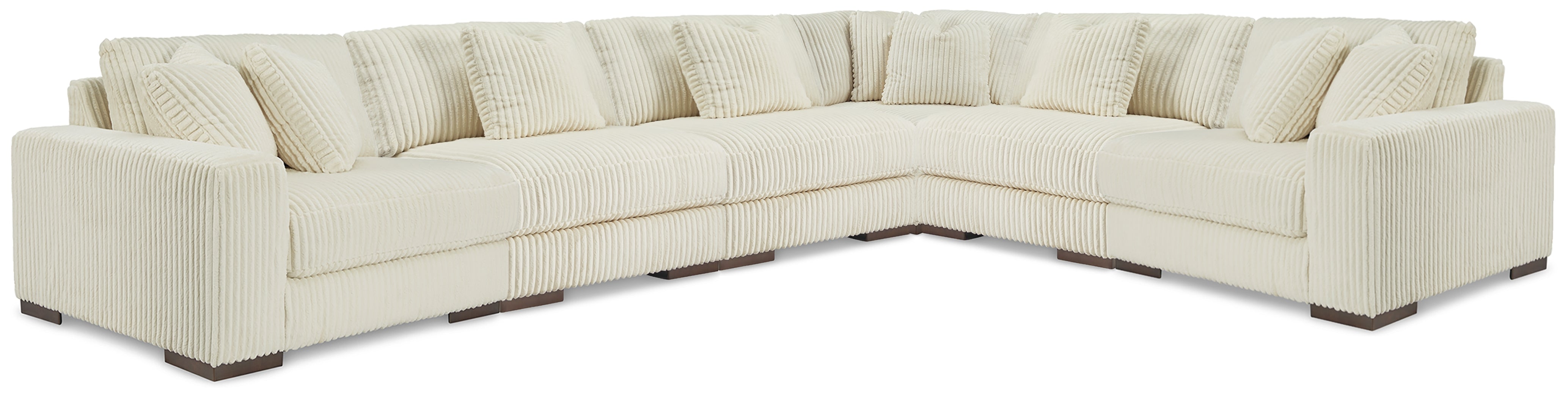 Fine Furniture & Decor - Ashley Furniture - Lindyn Sectional - RAF 6-Piece Sectional / Ivory - 21104S20