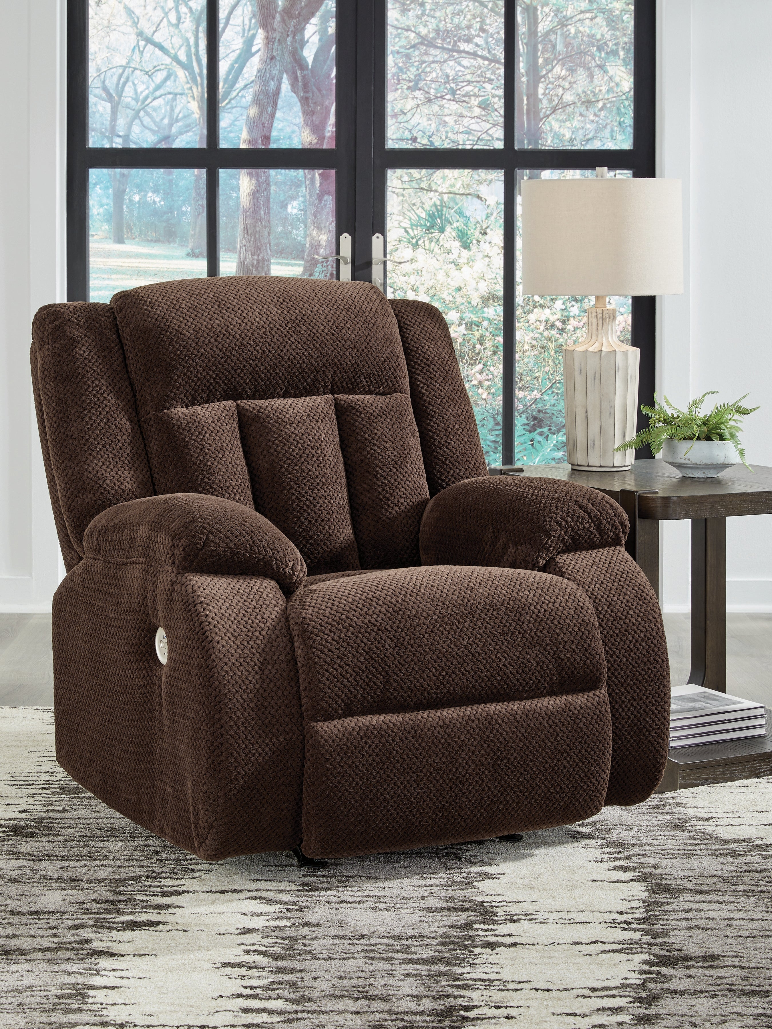 Fine Furniture & Decor - Ashley Furniture - Observation Living Room - Power Rocker Recliner / Chocolate - PC2140698