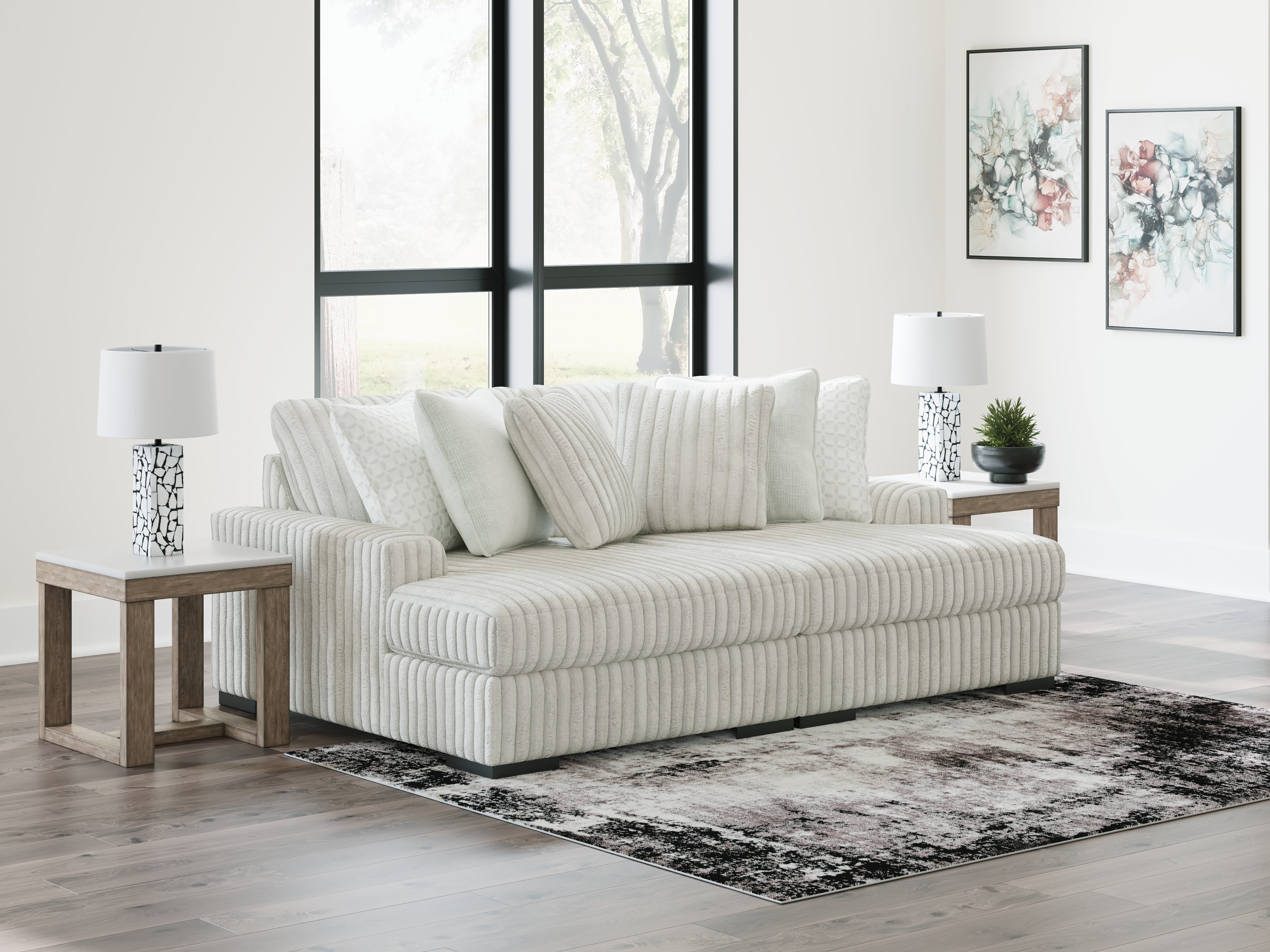 Fine Furniture & Decor - Ashley Furniture - Stupendous Sectional - RAF Super Chaise / Alloy - 25903S16