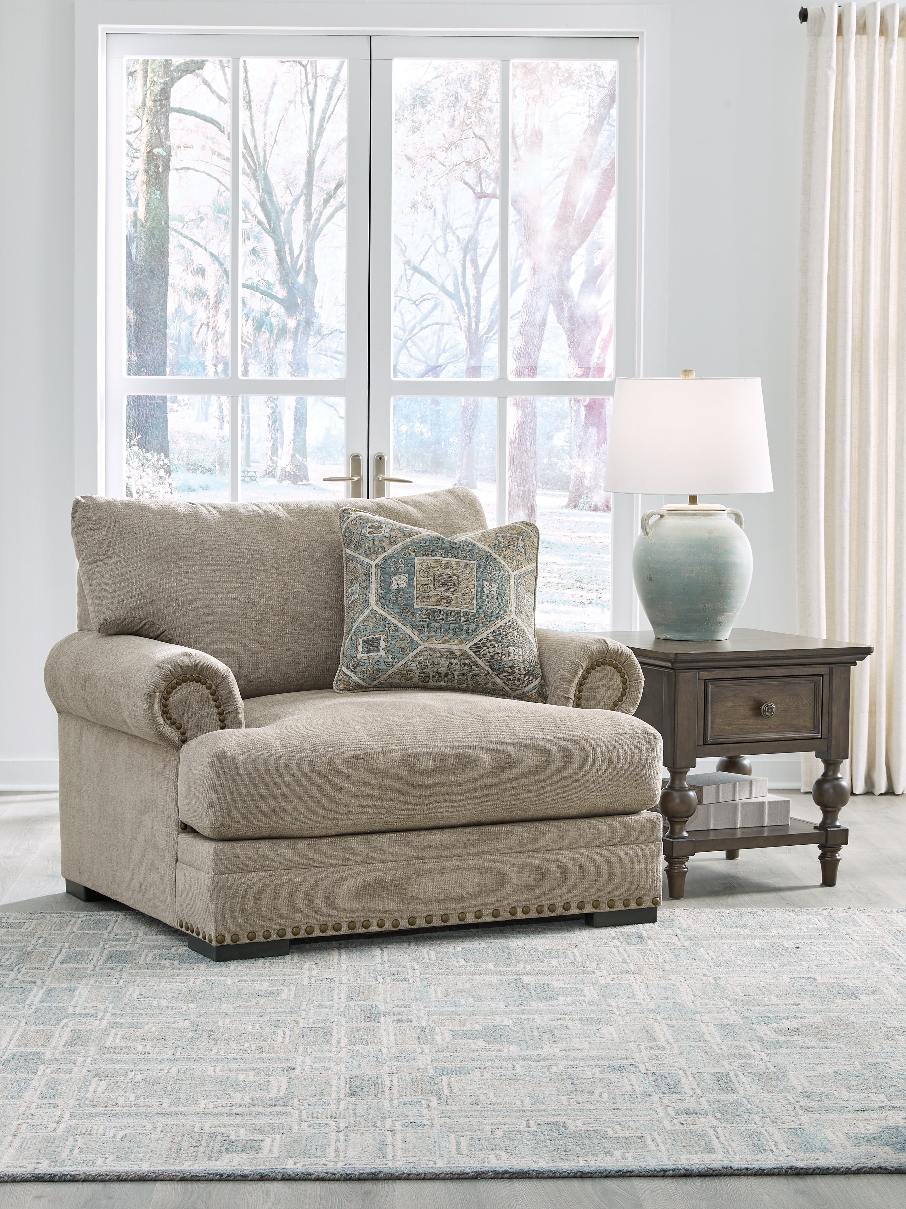Fine Furniture & Decor - Ashley Furniture - Galemore Living Room - Chair and a Half / Quarry - 2700423