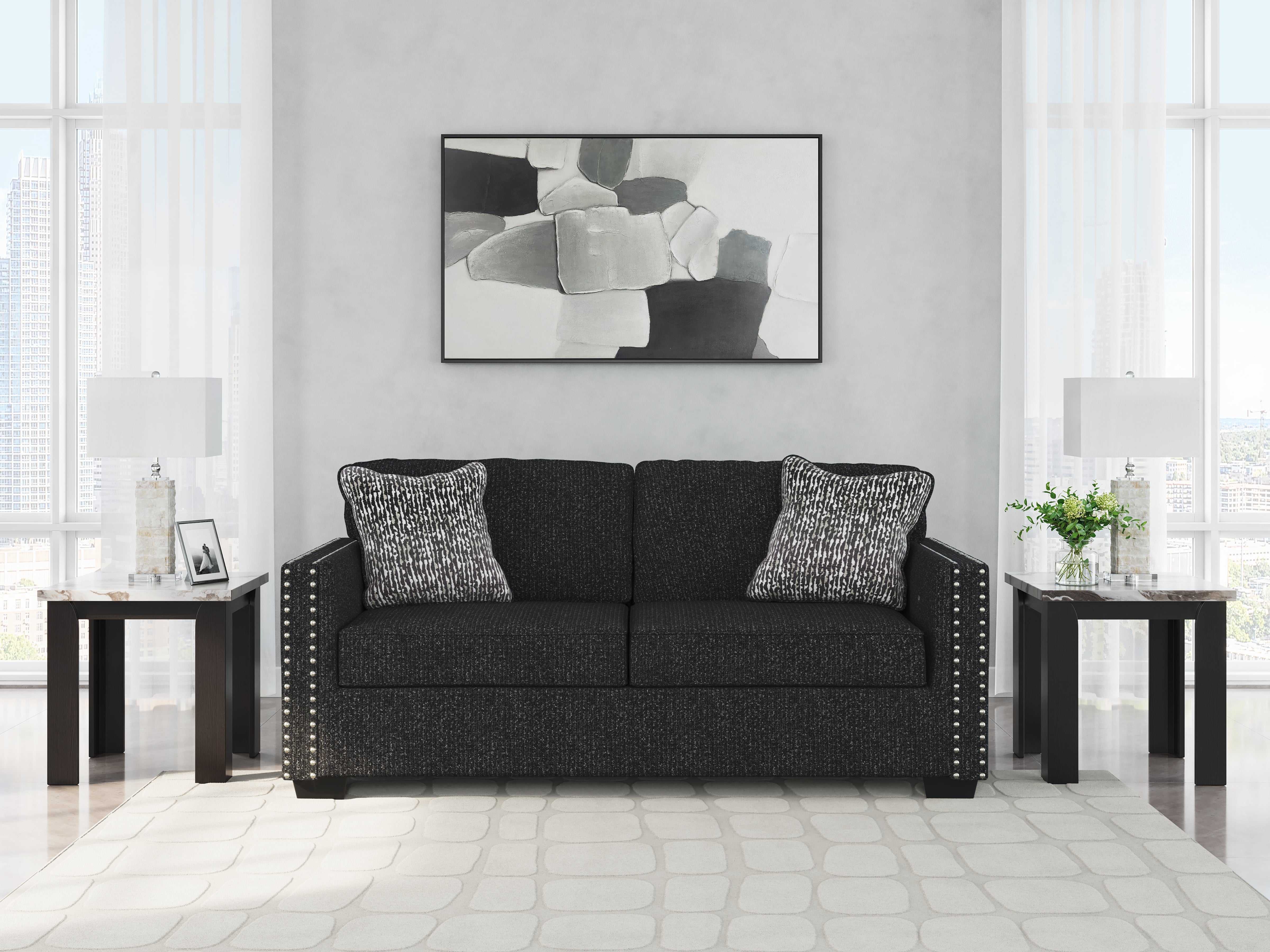 Fine Furniture & Decor - Ashley Furniture - Jasmine Peaks Living Room - Sofa / Coal - 2890438