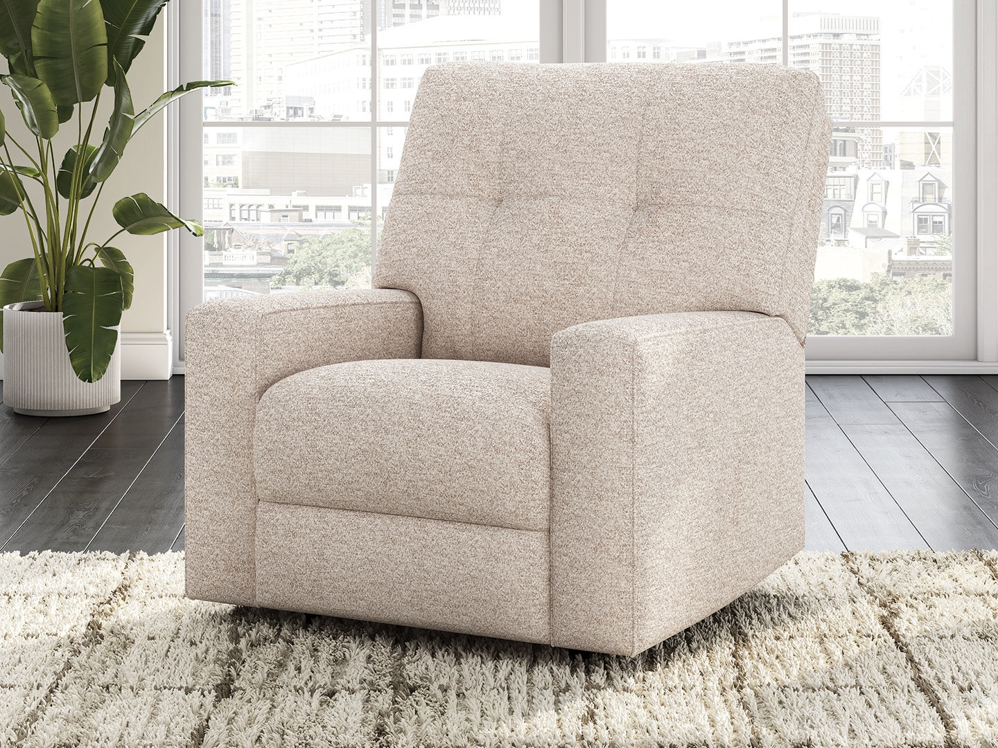 Fine Furniture & Decor - Ashley Furniture - Larimer Living Room - Rocker Recliner / Stone - PC2920325