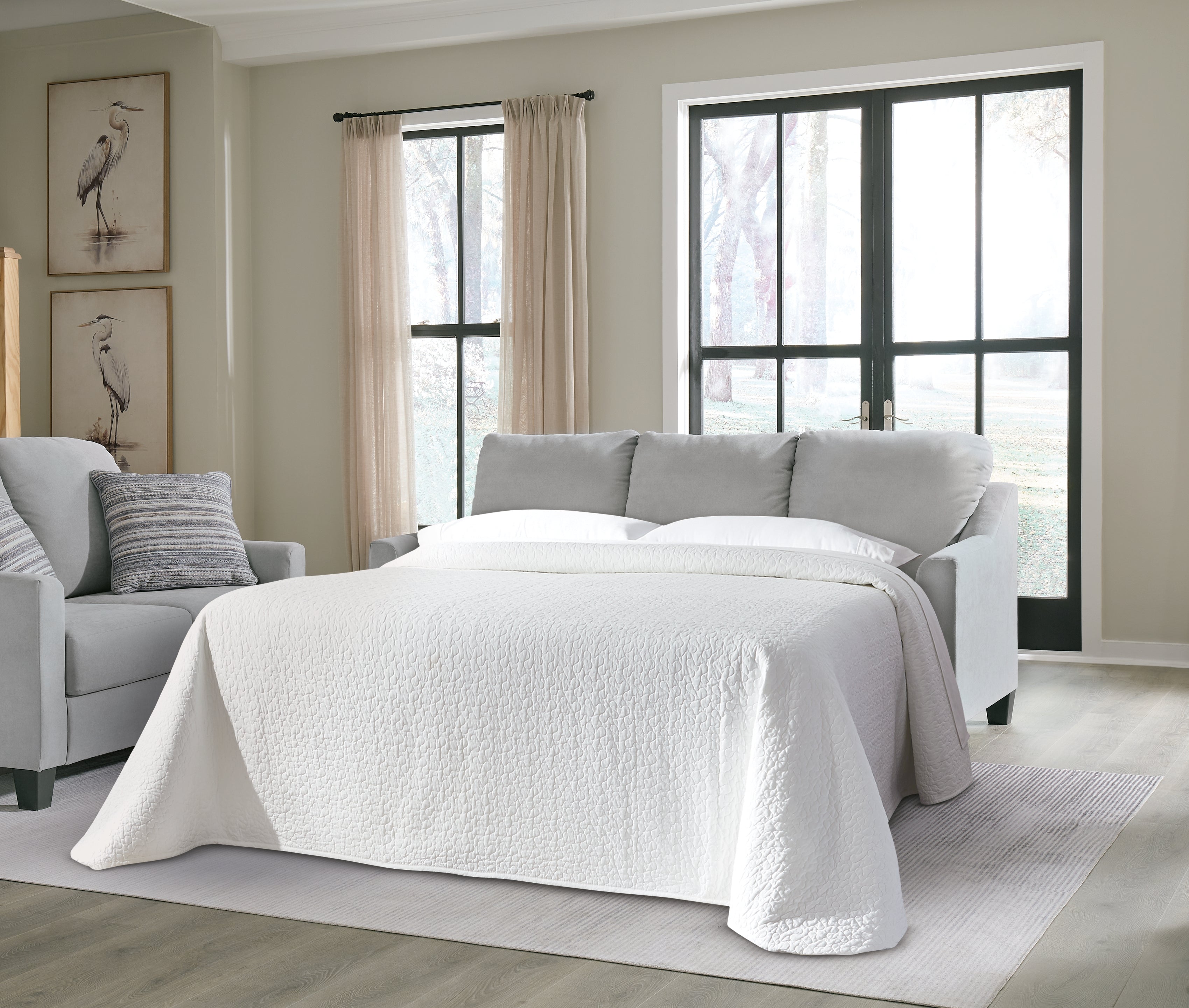 Fine Furniture & Decor - Ashley Furniture - Adlai Living Room - Queen Sofa Sleeper / Shadow - 3010339