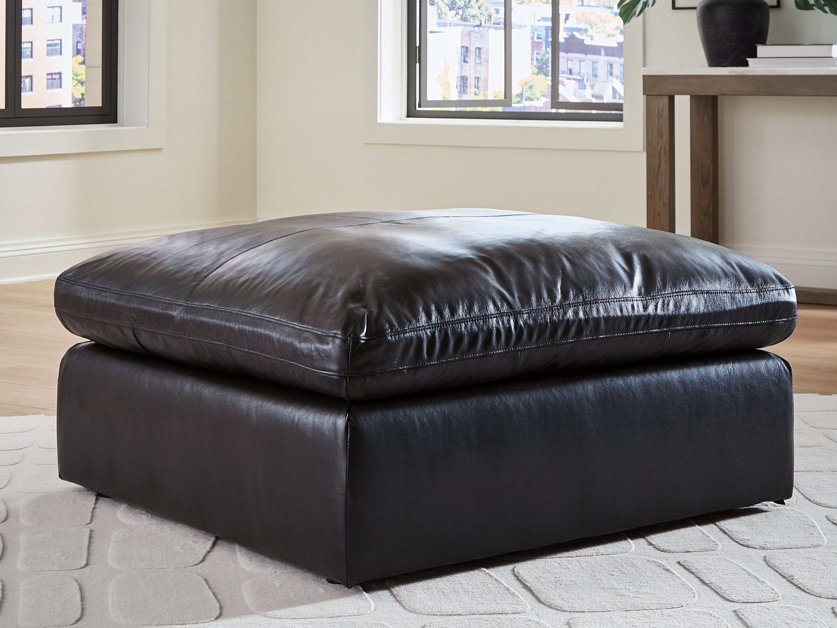 Fine Furniture & Decor - Ashley Furniture - Emilia Sectional - Oversized Accent Ottoman / Black - 3090208