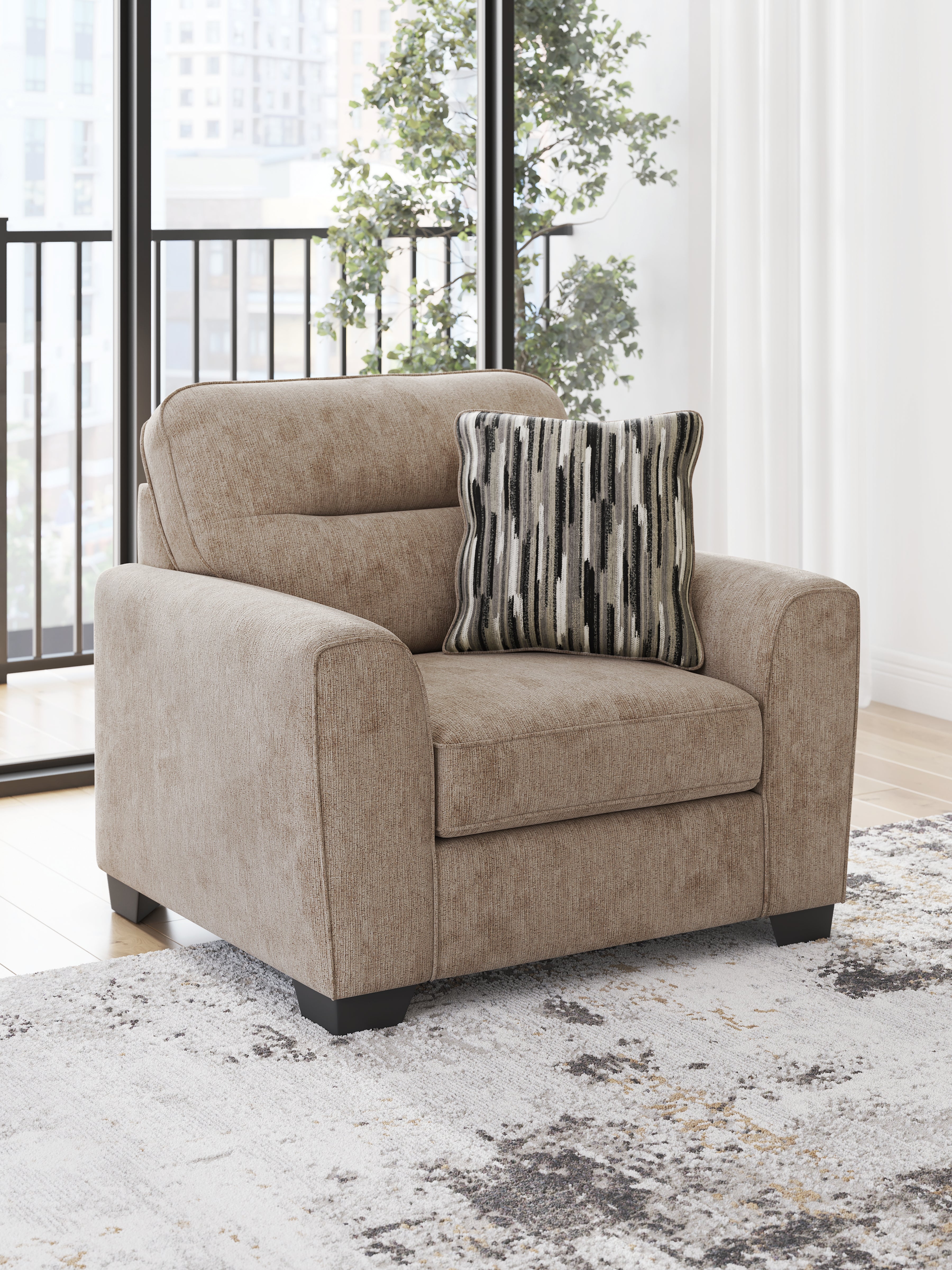 Fine Furniture & Decor - Ashley Furniture - Olten Living Room - Chair and a Half / Mocha - 3130423