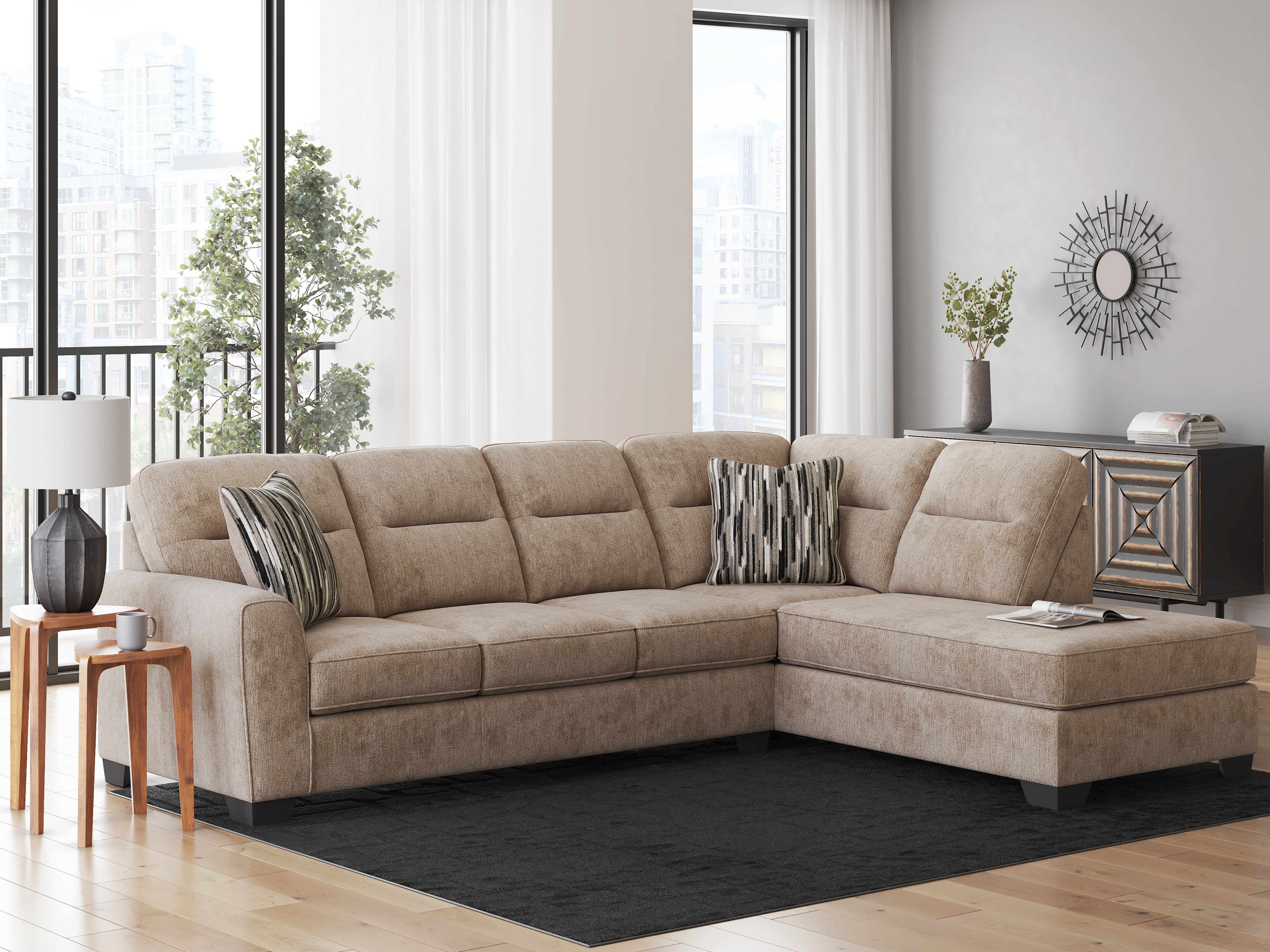 Fine Furniture & Decor - Ashley Furniture - Olten Sectionals - LAF 2-Piece Sectional with Chaise - 31304S2