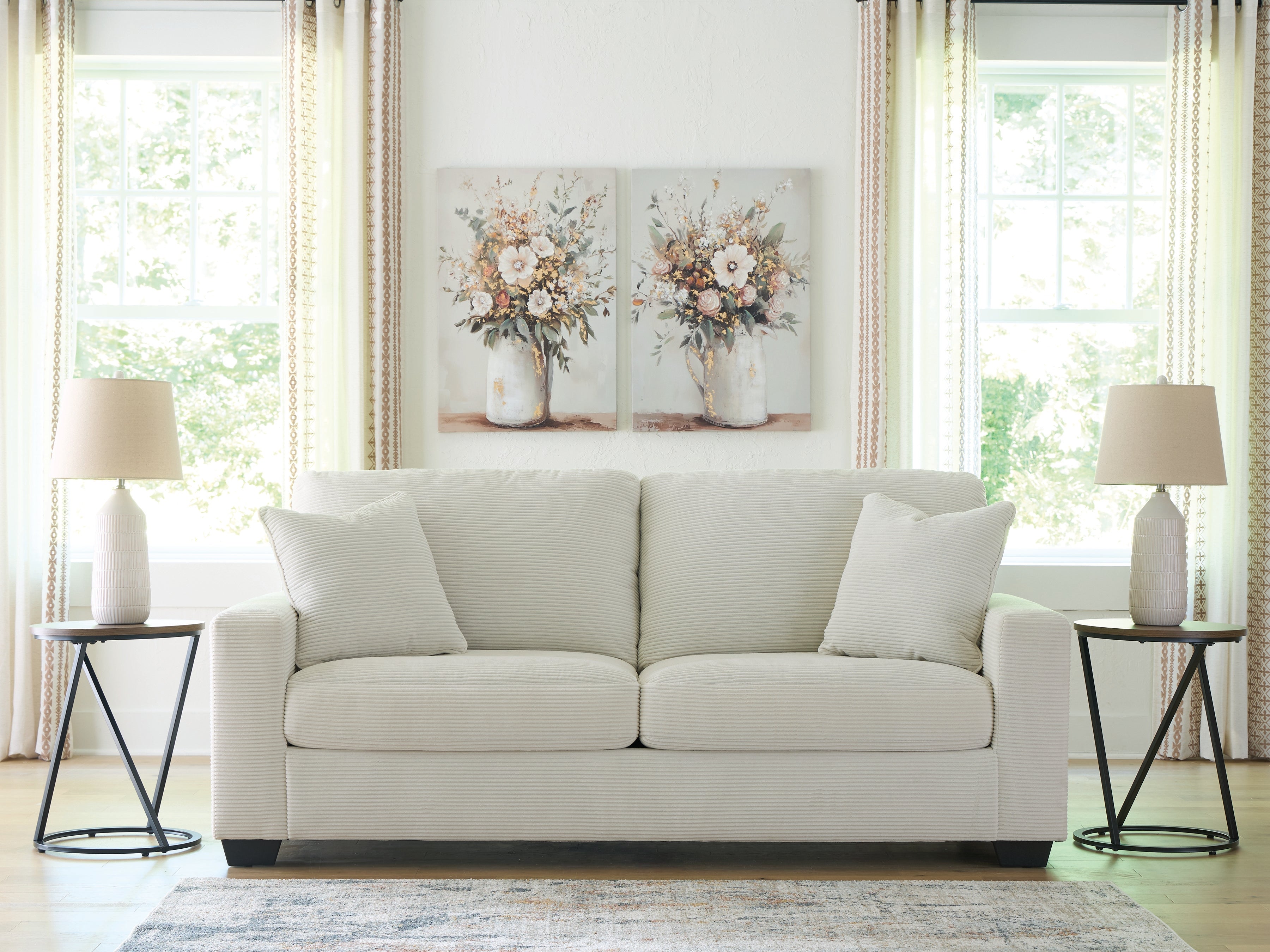 Fine Furniture & Decor - Ashley Furniture - Greenbriar Living Room - Sofa / Ivory - PC3200638
