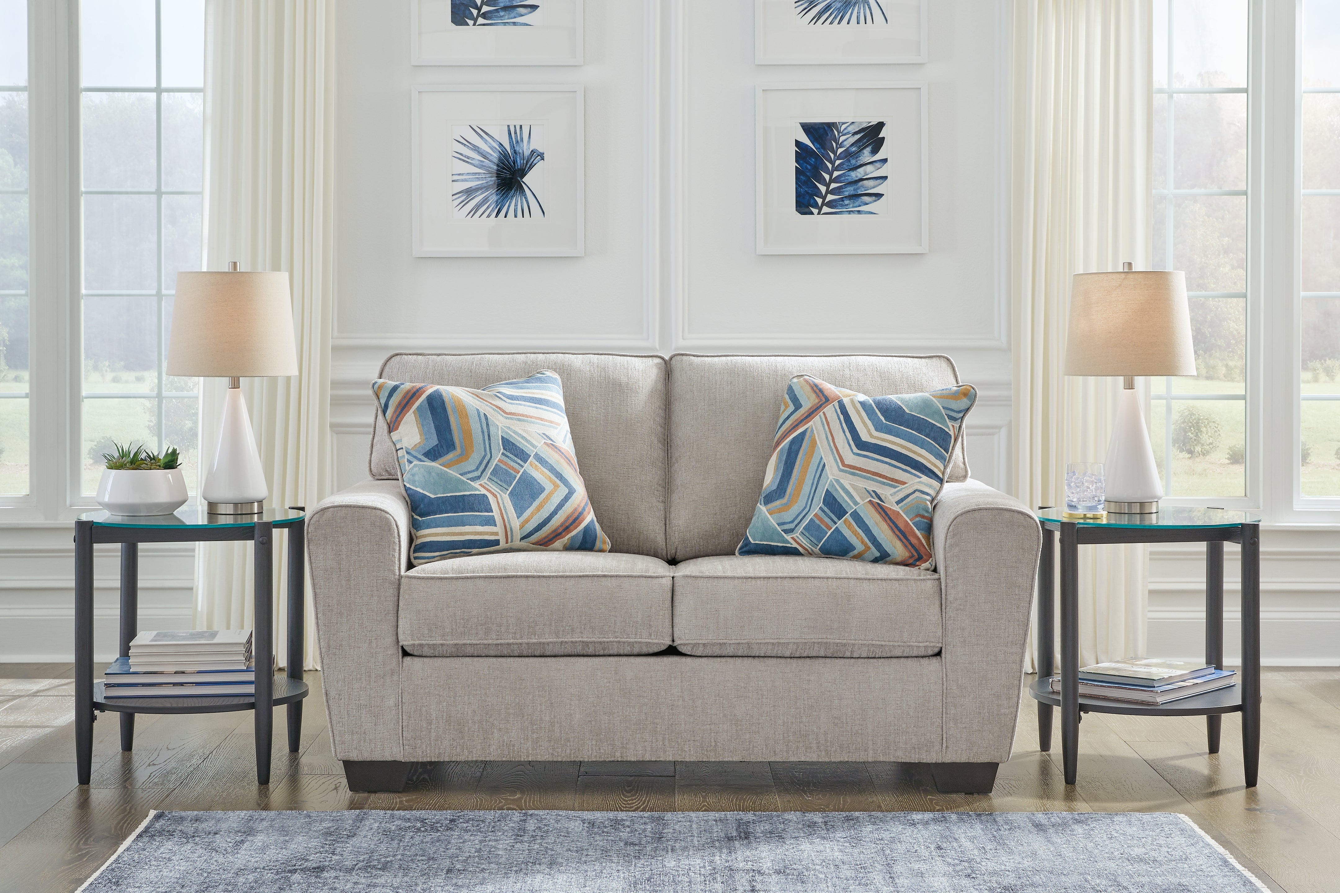 Fine Furniture & Decor - Ashley Furniture - Cashton Living Room - Loveseat / Ice - 4060635