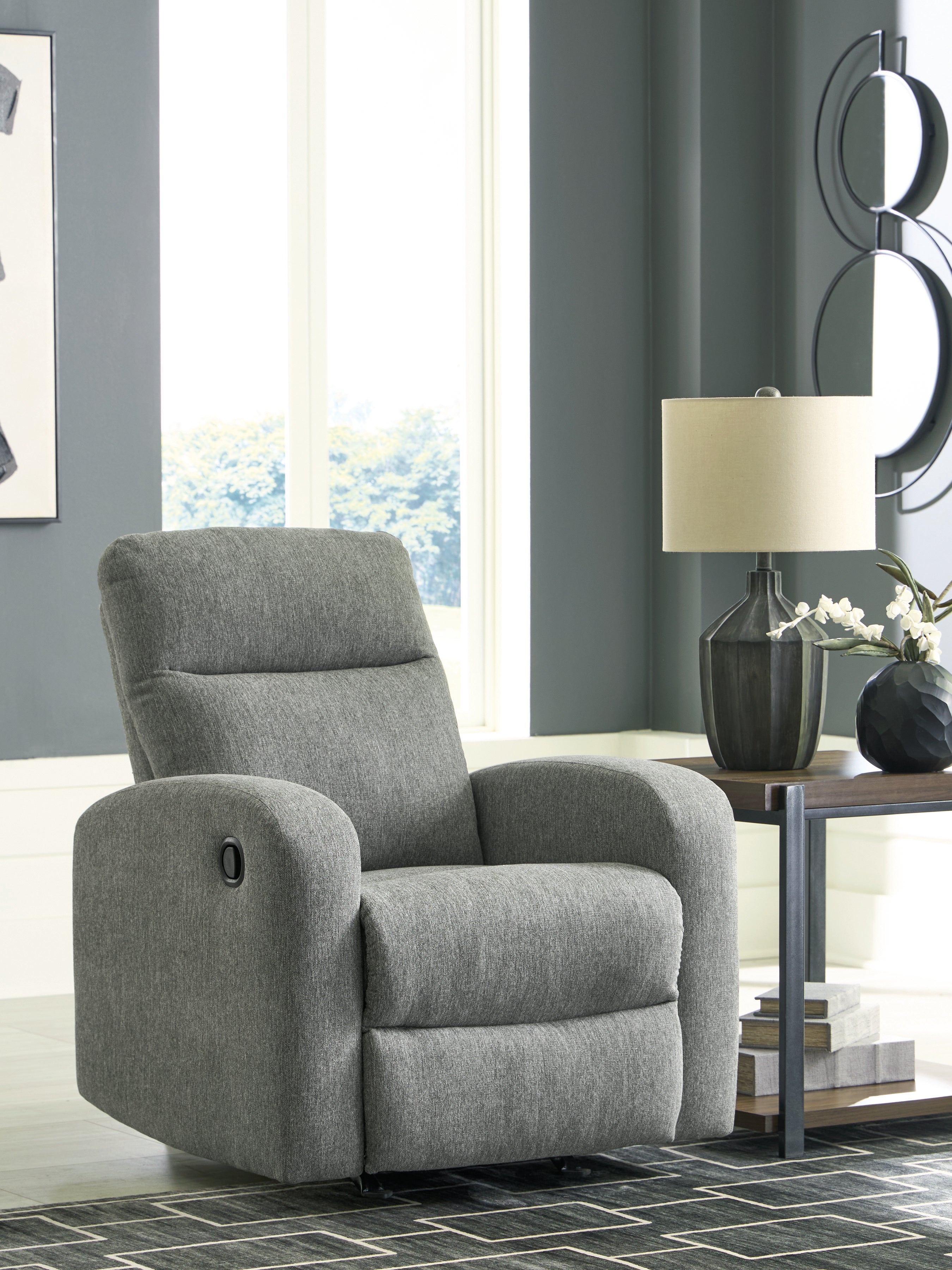 Fine Furniture & Decor - Ashley Furniture - Gauntlet Living Room - Rocker Recliner / Sterling - PC4220425