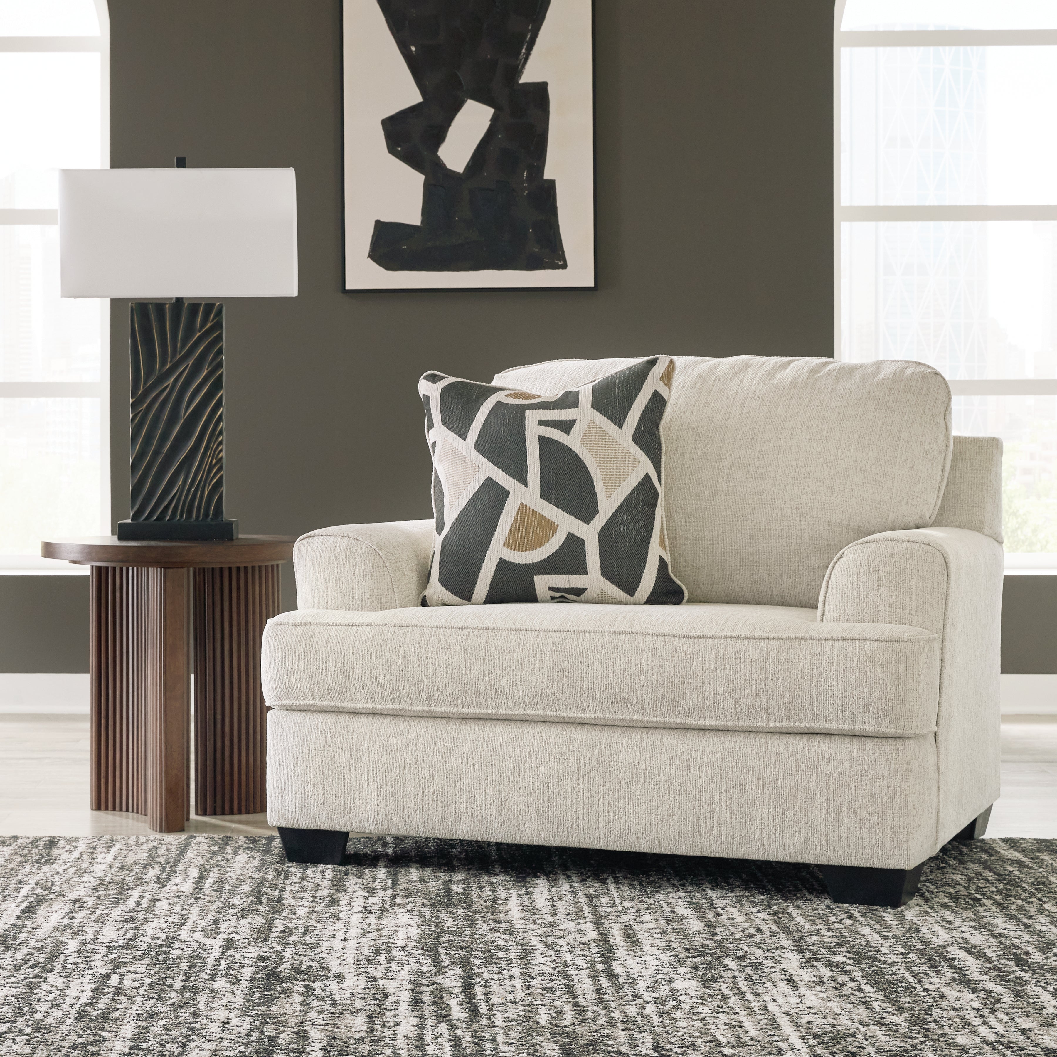 Fine Furniture & Decor - Ashley Furniture - Heartcort Living Room - Chair and a Half / Quartz - 4460423