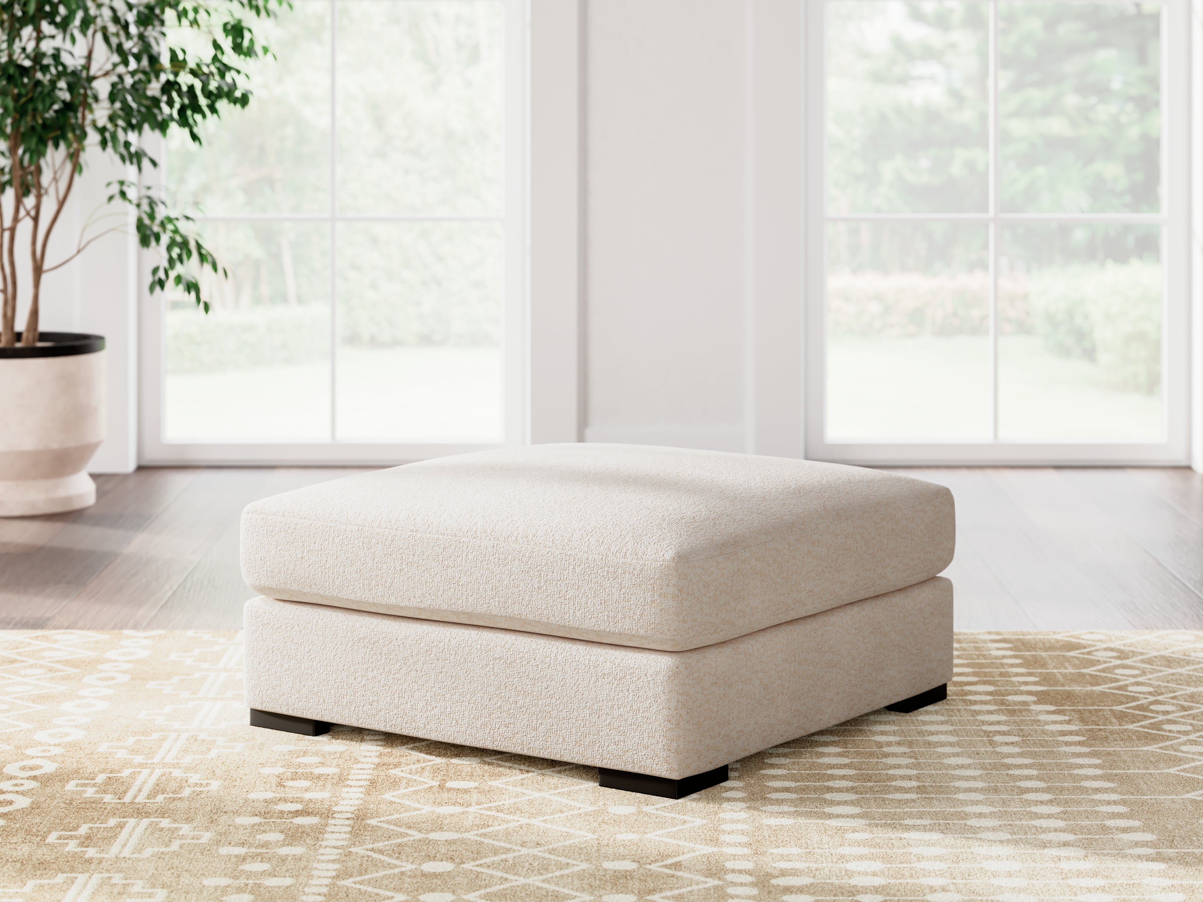 Fine Furniture & Decor - Ashley Furniture - Donelson Creek Living Room - Oversized Accent Ottoman / Vanilla - 4800208