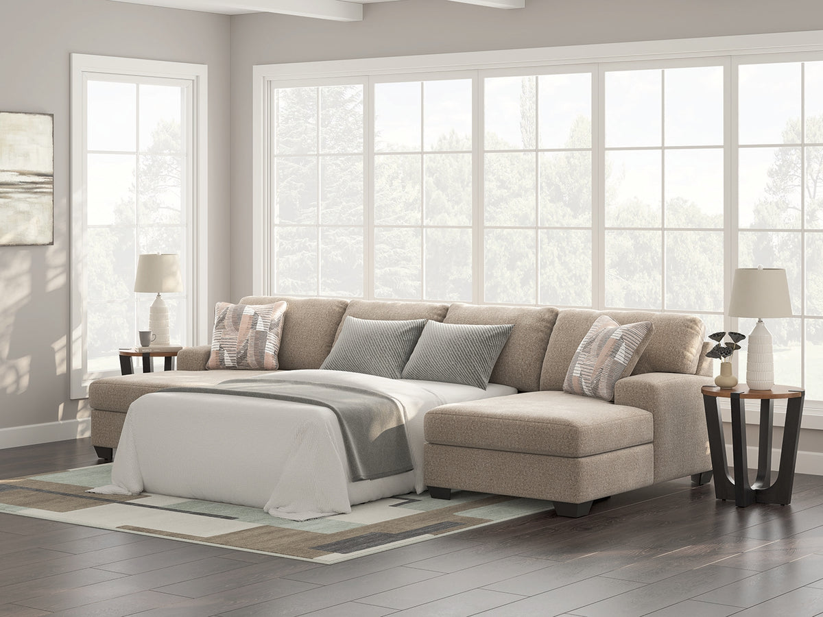 Fine Furniture & Decor - Ashley Furniture - Newellen Sectionals - RAF 3-Piece Sectional with Double Chaise - 48404S7