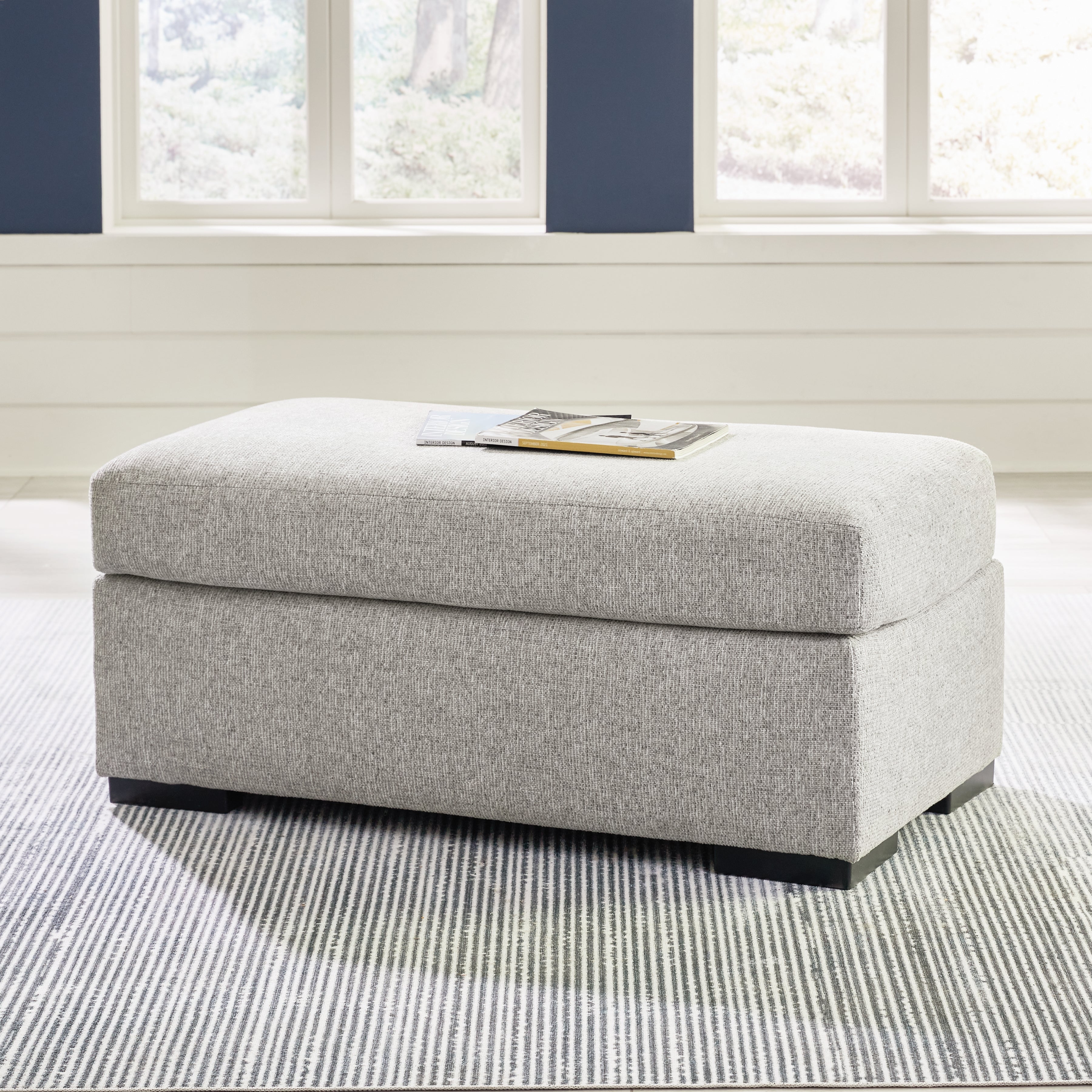 Fine Furniture & Decor - Ashley Furniture - Evansley Living Room - Ottoman / Pewter - 5450314