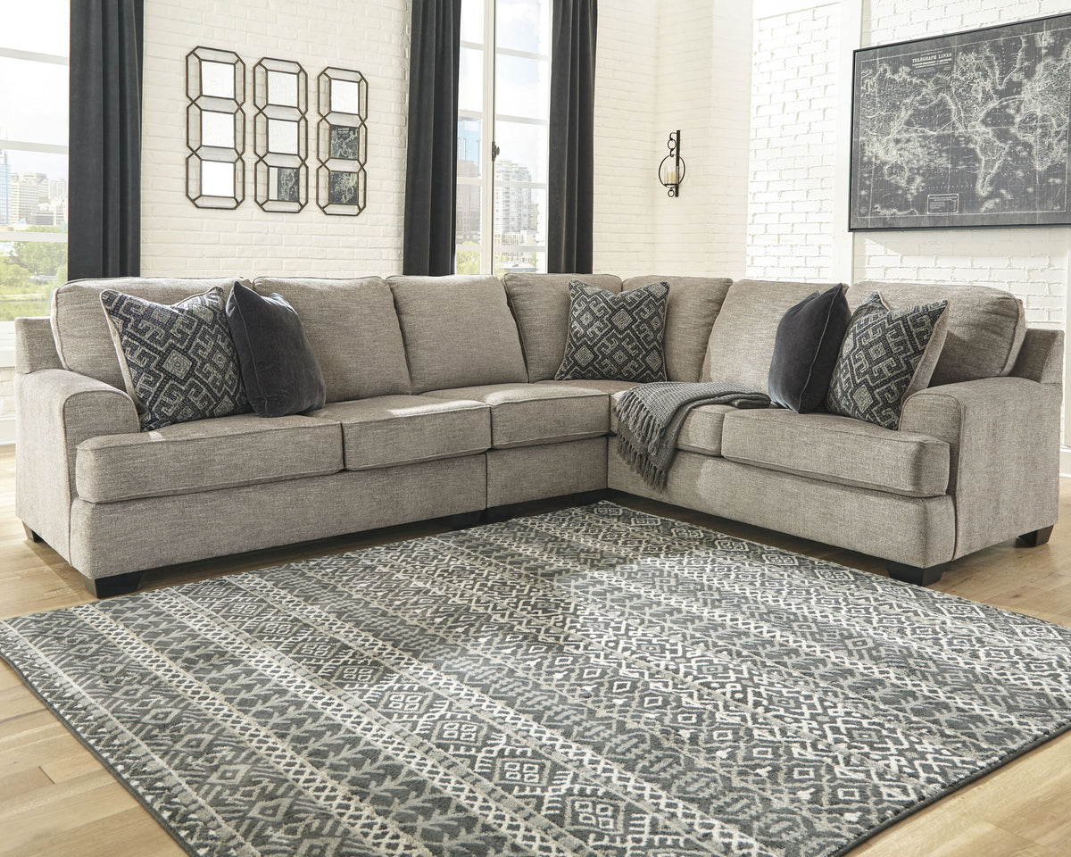 Fine Furniture & Decor - Ashley Furniture - Bovarian Sectional - LAF 4-Piece Sectional / Stone - 56103S6