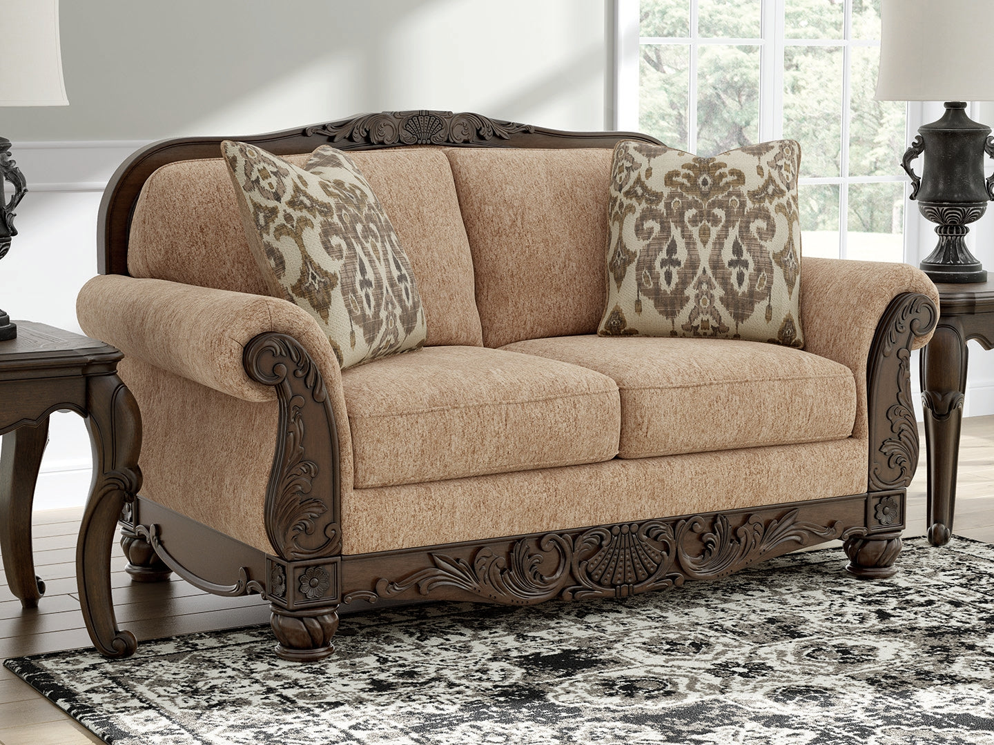 Fine Furniture & Decor - Ashley Furniture - Chelsworth Living Room - Loveseat / Golden - PC5790535