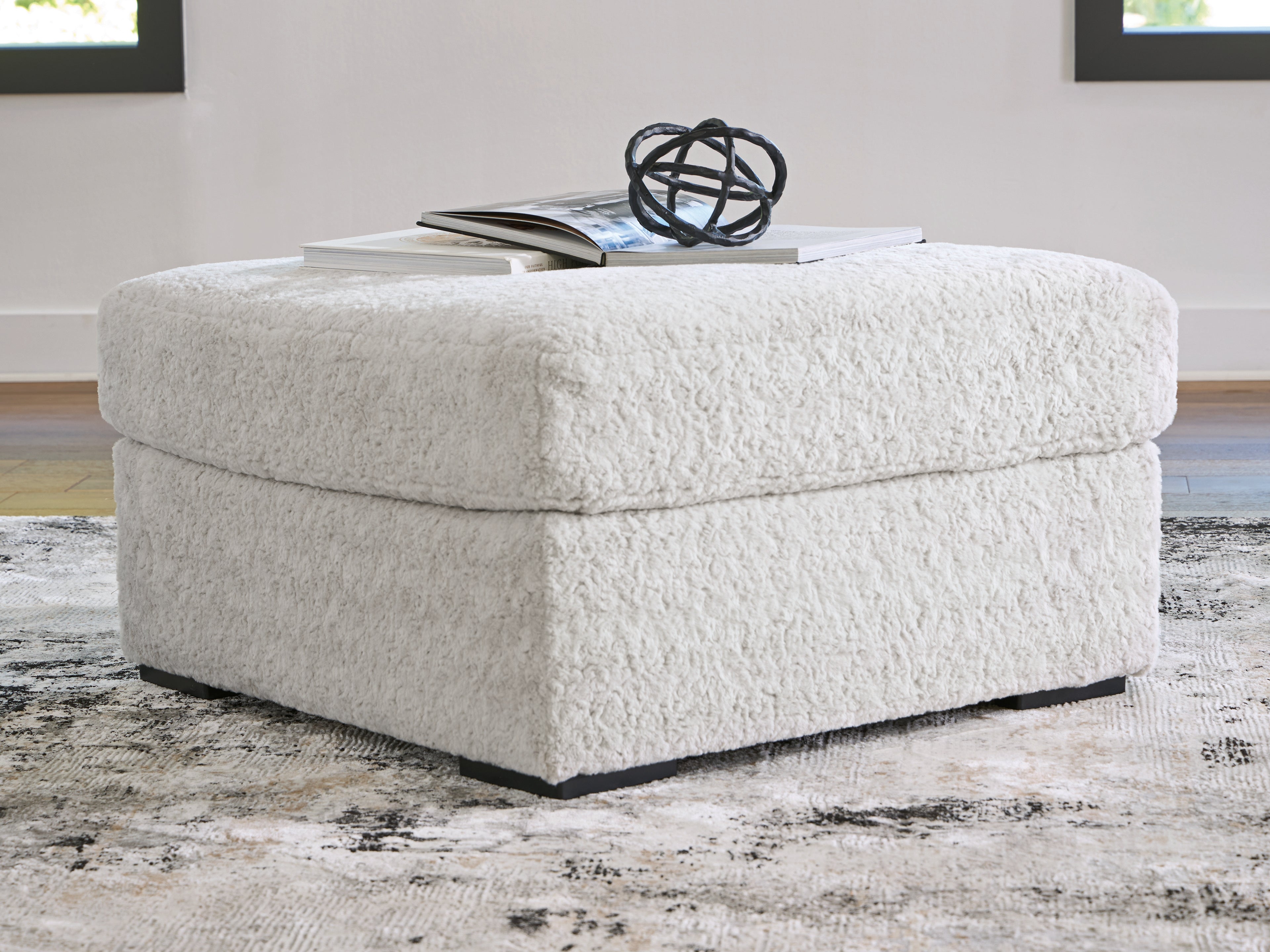 Fine Furniture & Decor - Ashley Furniture - Cuddle Plush Living Room - Oversized Accent Ottoman / Arctic - PC5910608