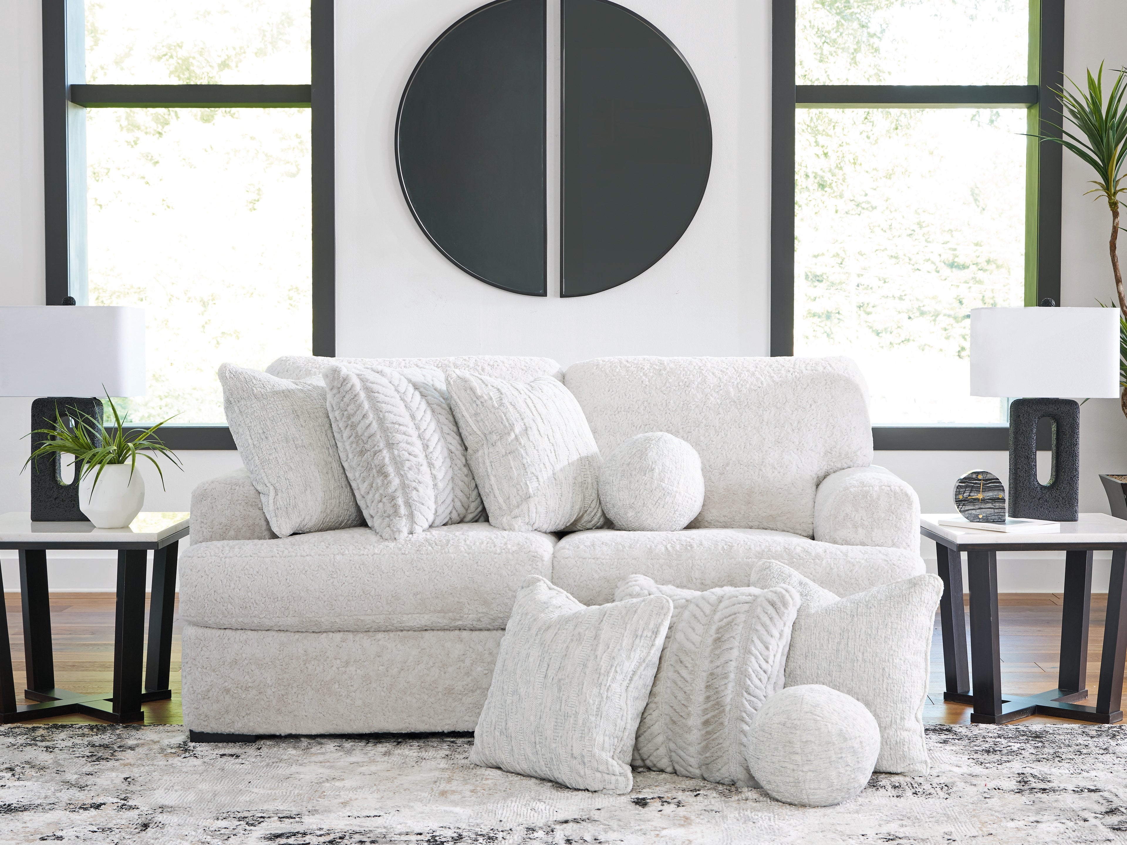 Fine Furniture & Decor - Ashley Furniture - Cuddle Plush Sectional - RAF 2-Piece Sectional / Arctic - PC59106S9