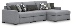 Fine Furniture & Decor - Ashley Furniture - Bealton Sectional - RAF 3-Piece Sectional with Chaise / Salt and Pepper - 61305S3