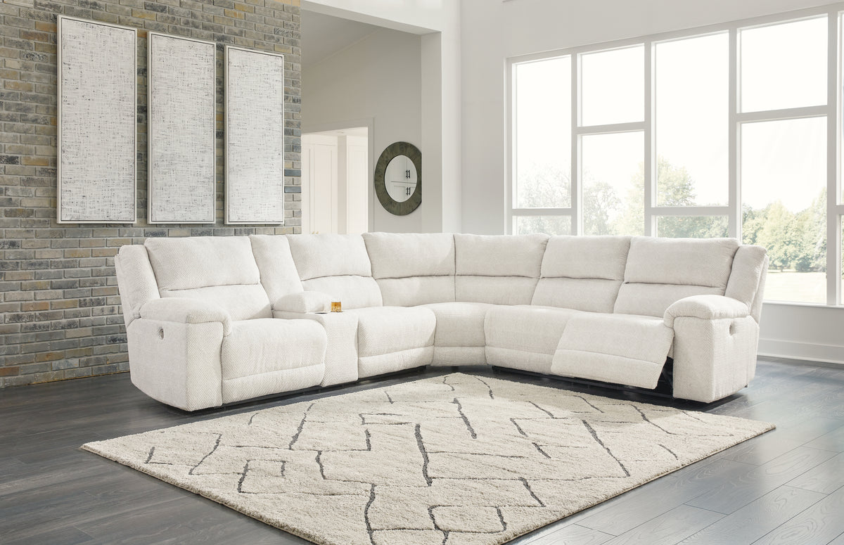 Fine Furniture & Decor - Ashley Furniture - Keensburg Sectional - 3-Piece Power Reclining Sectional / Linen - 61807S1