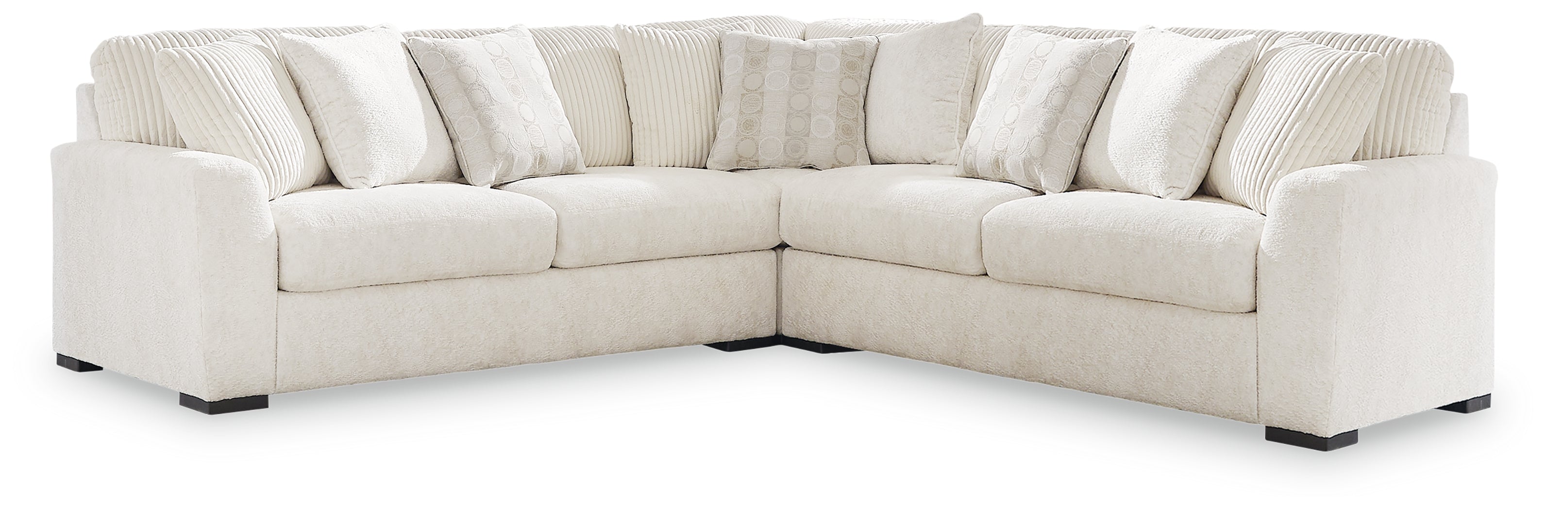 Fine Furniture & Decor - Ashley Furniture - Chessington Sectional - LAF 3-Piece Sectional / Ivory - 61904S5