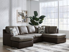 Fine Furniture & Decor - Ashley Furniture - Castille Way Sectional - LAF 2-Piece Sectional with Chaise / Fossil - PC62703S2