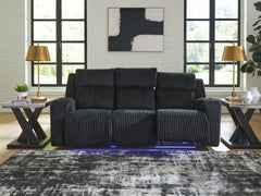 Fine Furniture & Decor - Ashley Furniture - Forest Lake Living Room - PWR Recliner/ADJ Headrest / Black - PC6420213