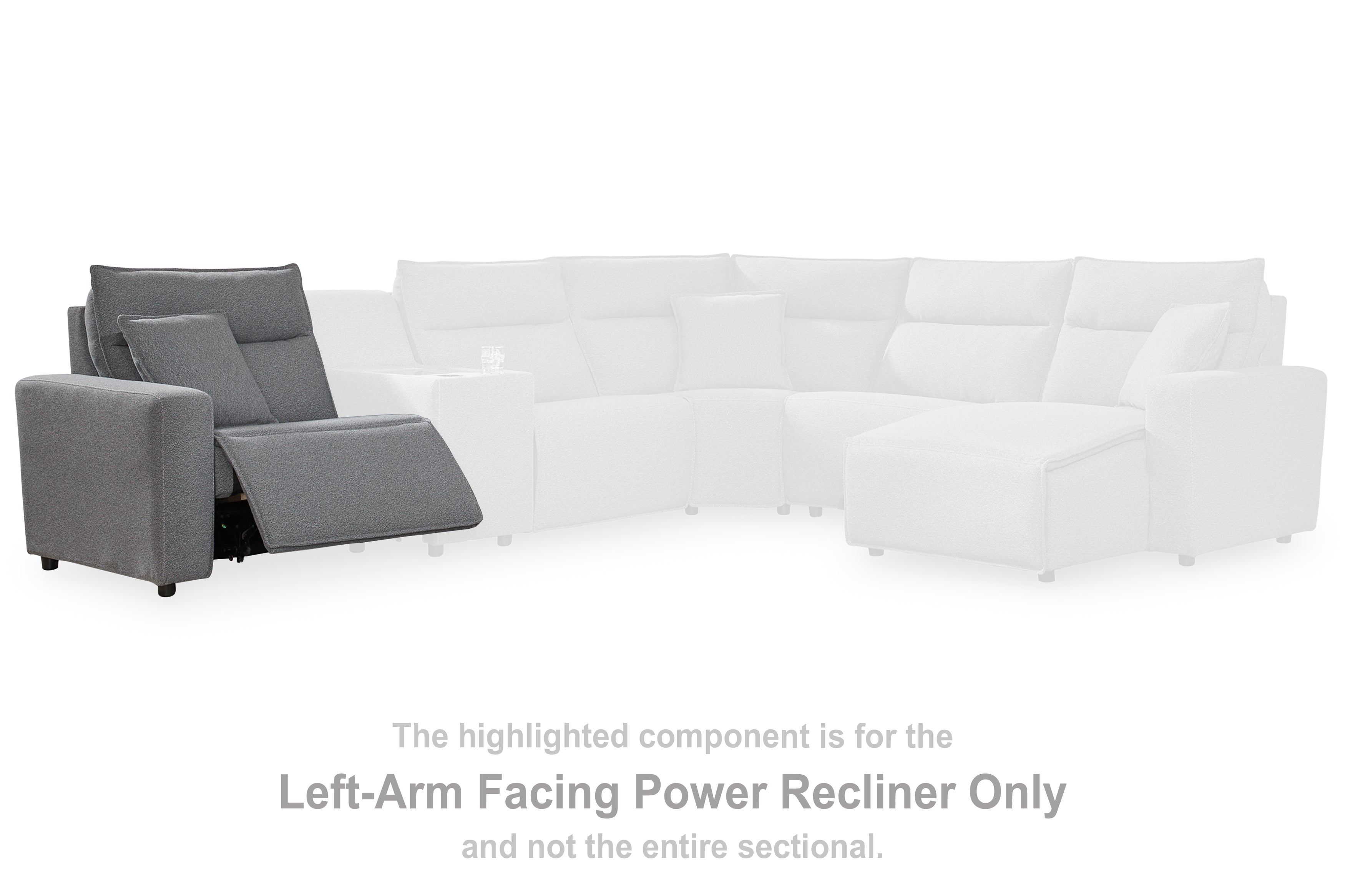 Fine Furniture & Decor - Ashley Furniture - ModMax II Sectionals - LAF Zero Wall Power Recliner - 6590658