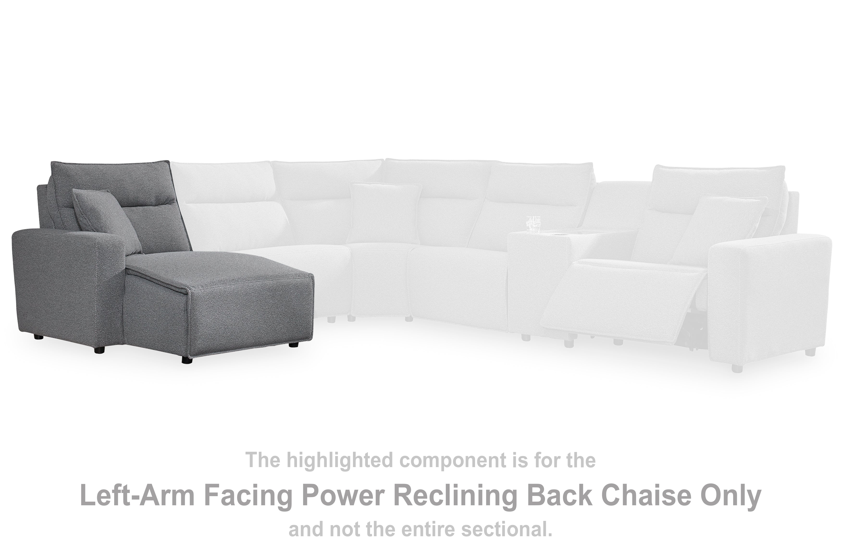 Fine Furniture & Decor - Ashley Furniture - ModMax II Sectionals - LAF Press Back Power Chaise - 6590679
