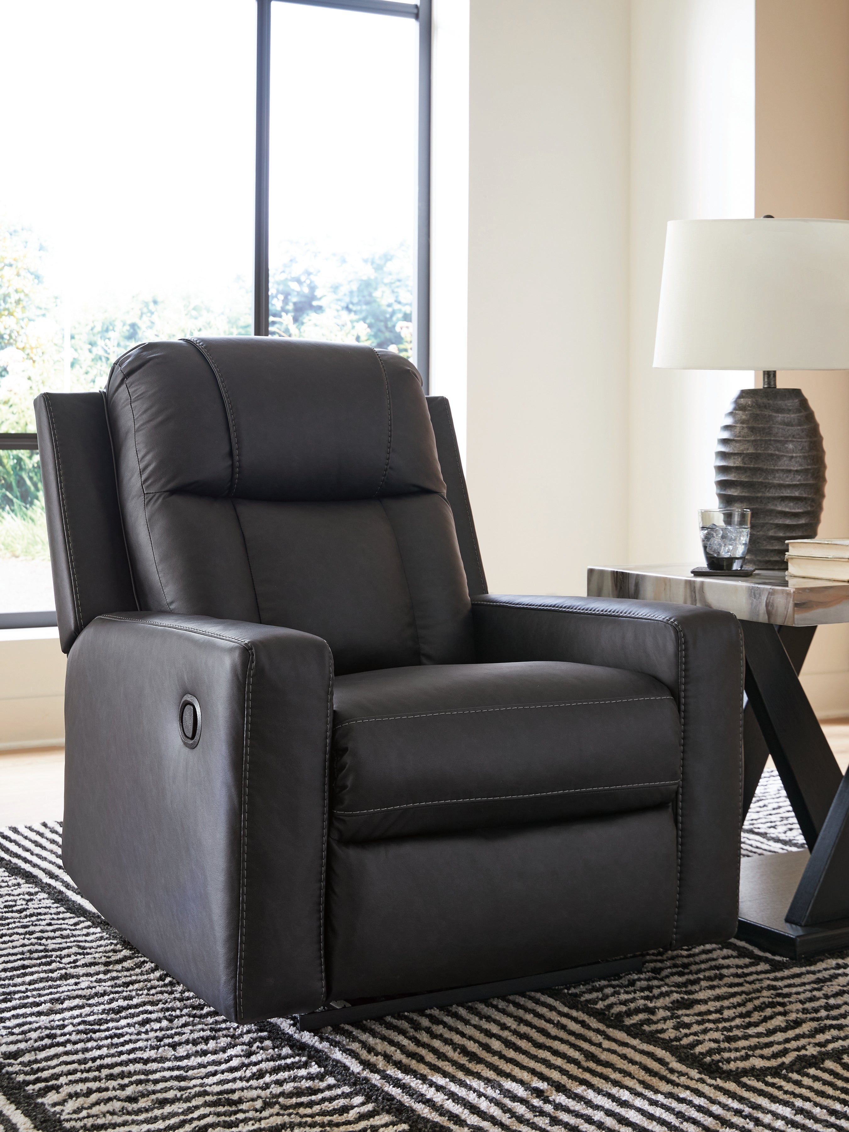 Fine Furniture & Decor - Ashley Furniture - Mackmenville Living Room - Zero Wall Recliner / Carbon - 7471329
