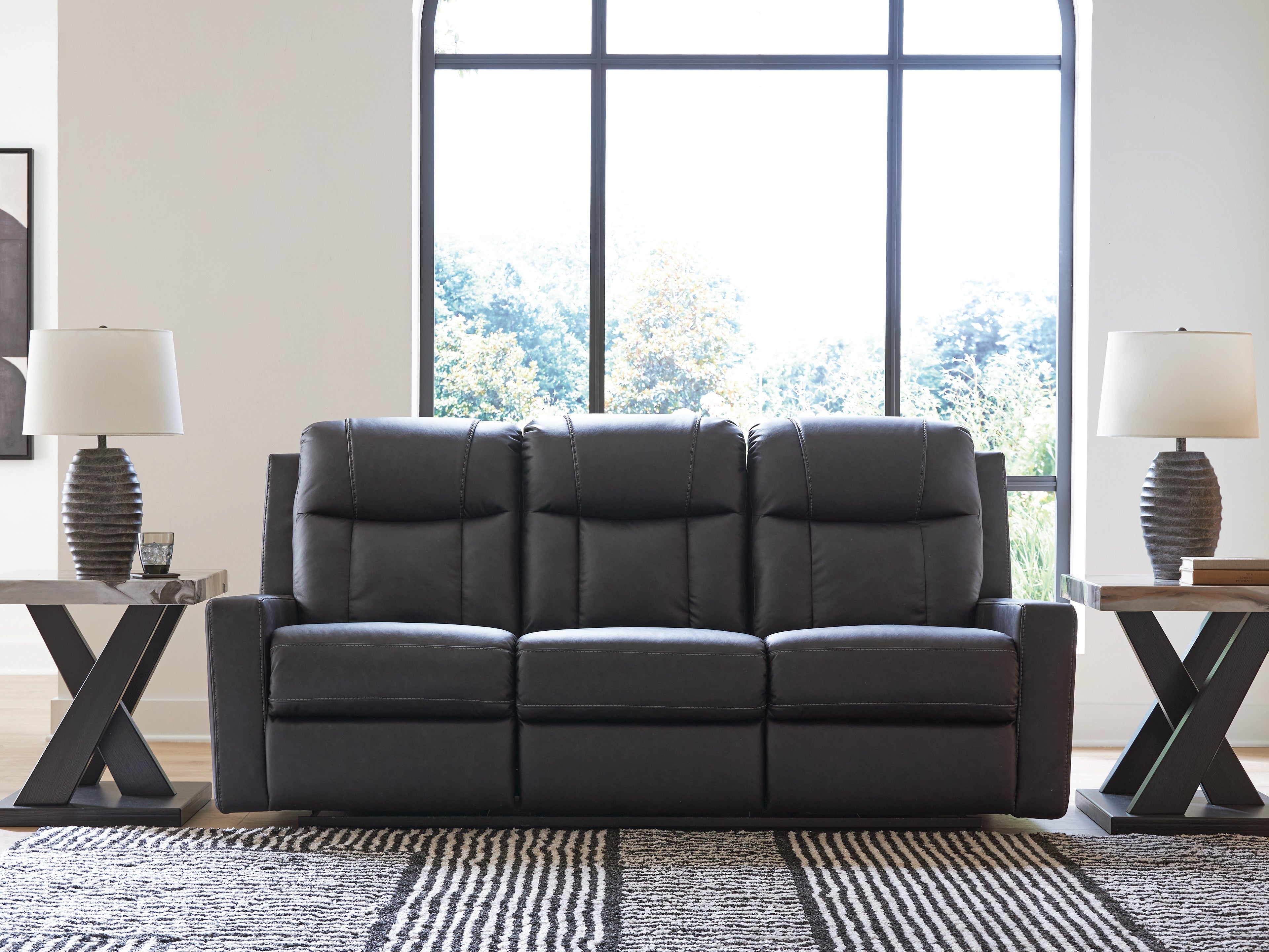 Fine Furniture & Decor - Ashley Furniture - Mackmenville Living Room - Reclining Sofa / Carbon - 7471388