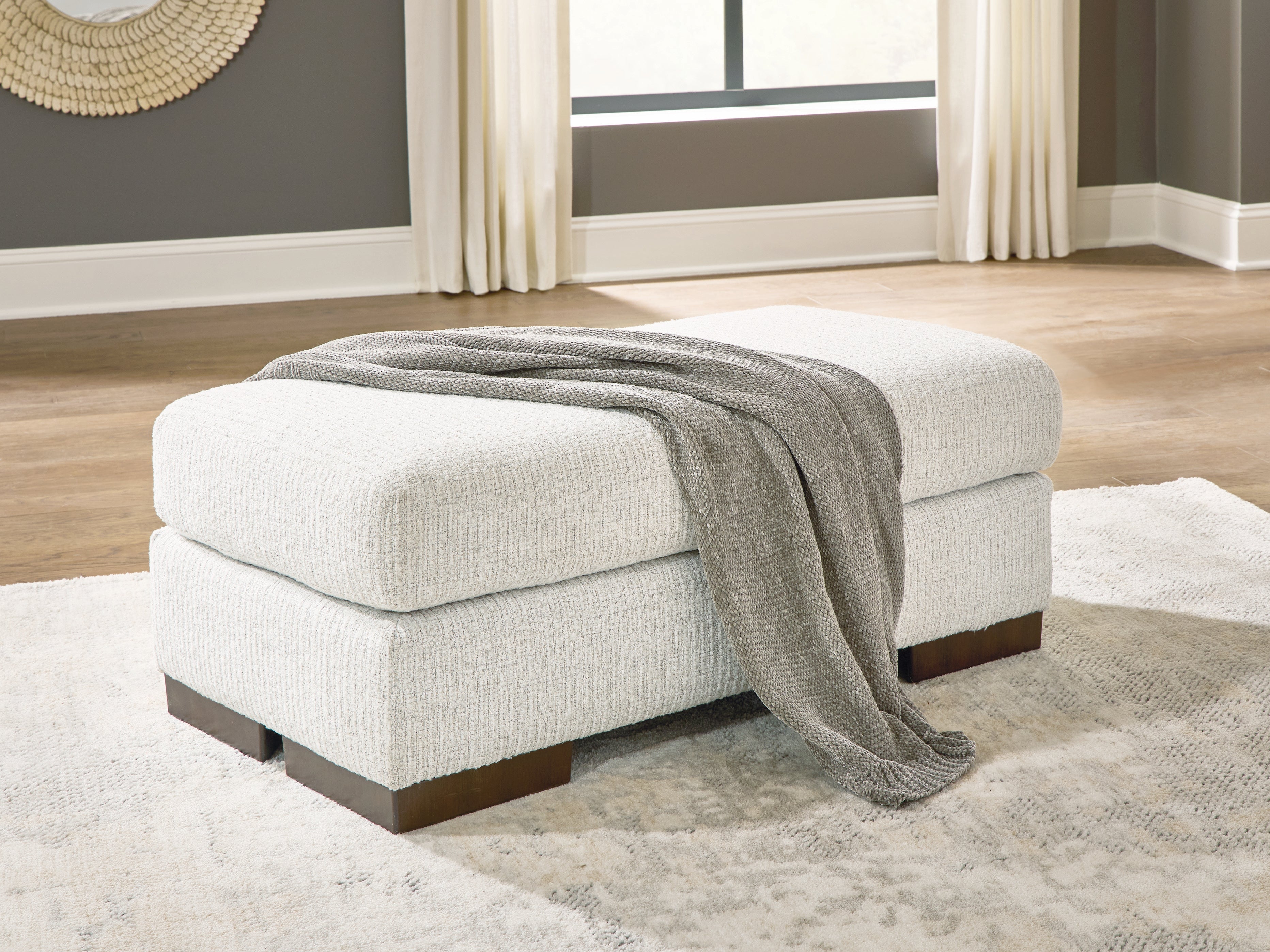Fine Furniture & Decor - Ashley Furniture - Hartside Living Room - Ottoman / Frosted - 8010414