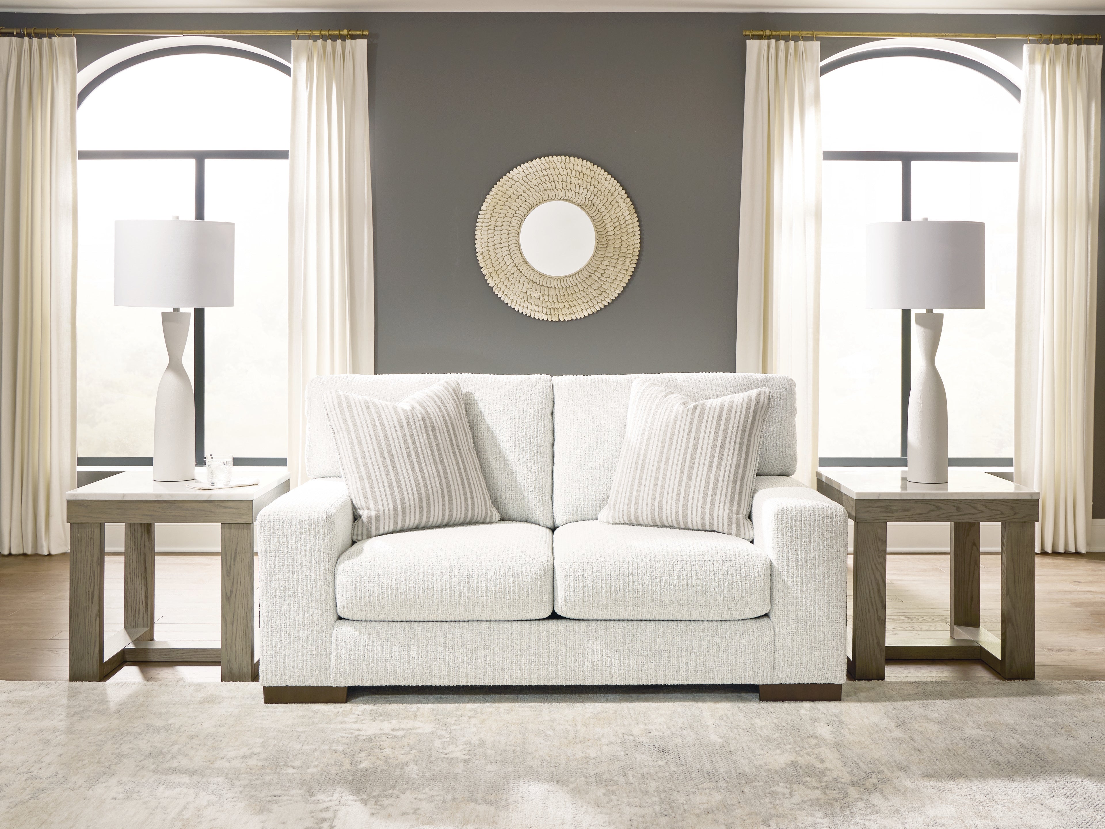 Fine Furniture & Decor - Ashley Furniture - Hartside Living Room - Loveseat / Frosted - 8010435