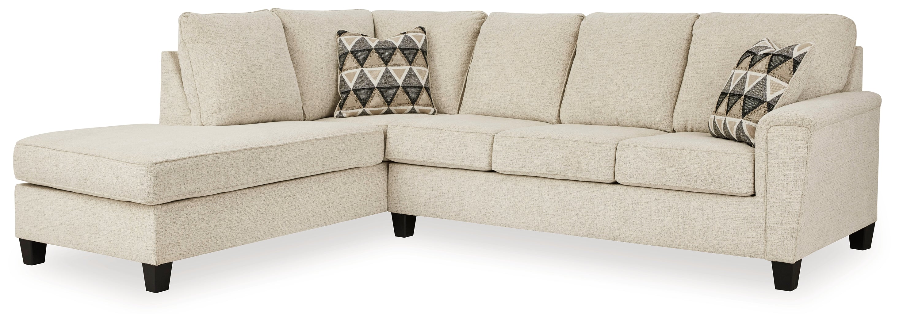 Fine Furniture & Decor - Ashley Furniture - Abinger Sectional - RAF 2-Piece Sectional with Chaise / Natural - 83904S1