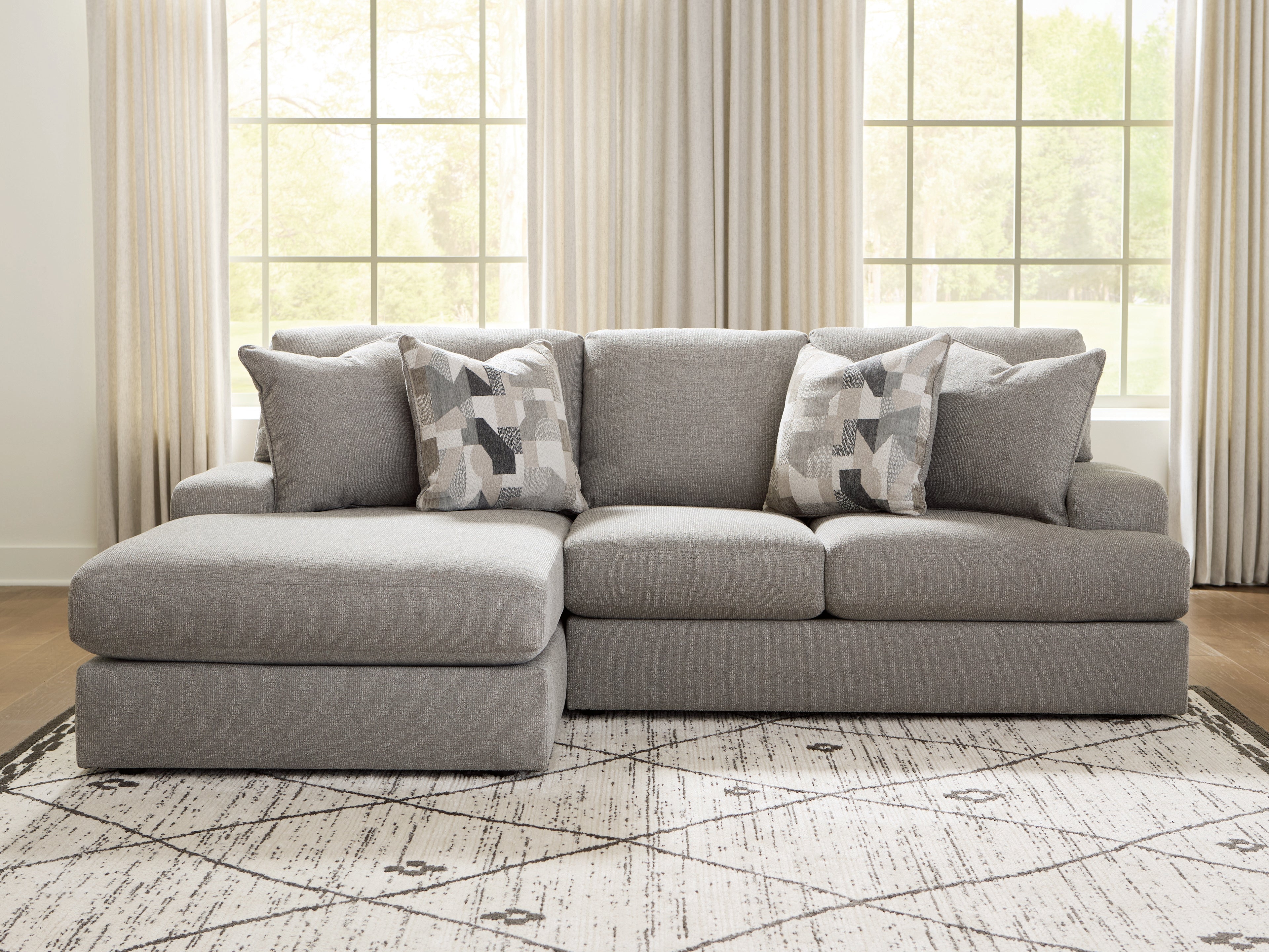 Fine Furniture & Decor - Ashley Furniture - Lindon Sectional - 2-Piece Sectional with Chaise - 84704S1